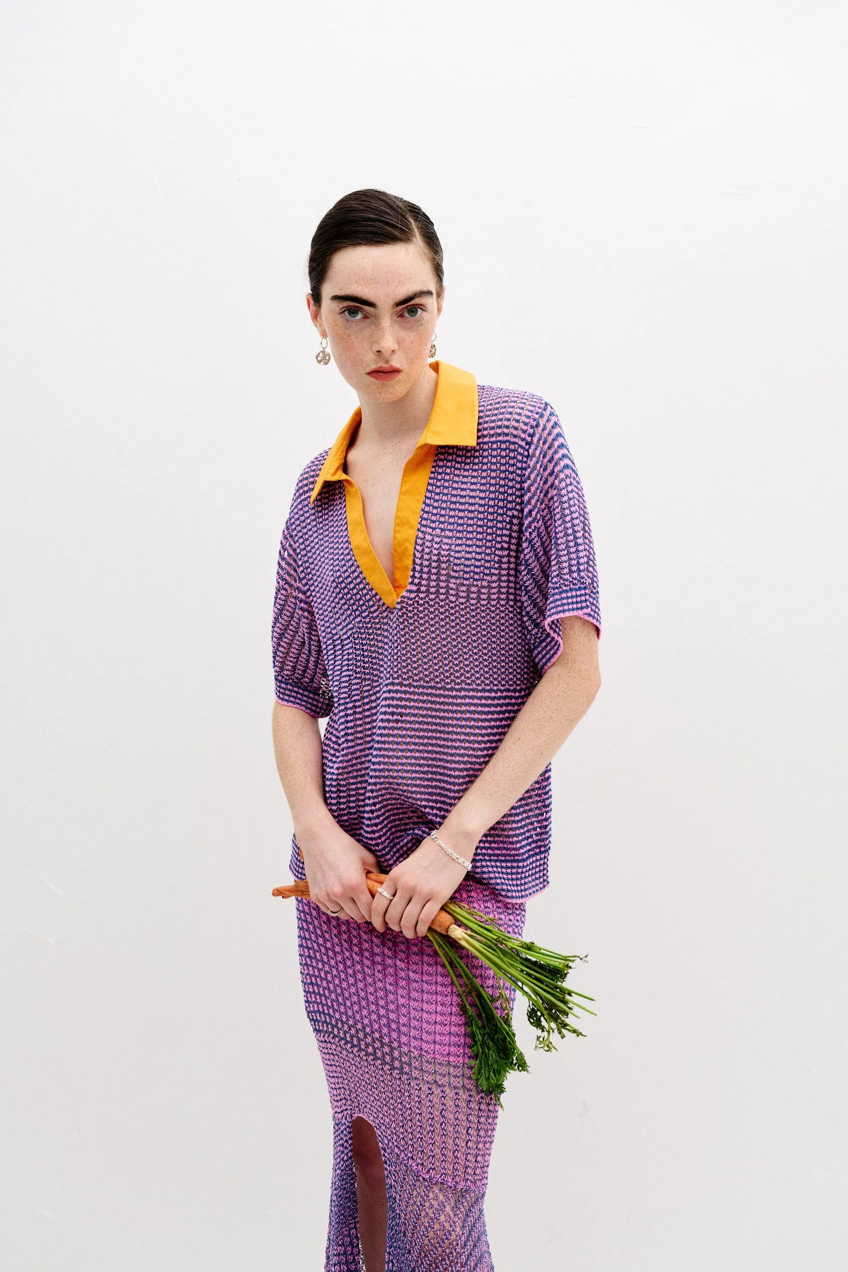 QuickDryTech Lightweight pullover CHIA OVERSIZED CROCHET SHIRT