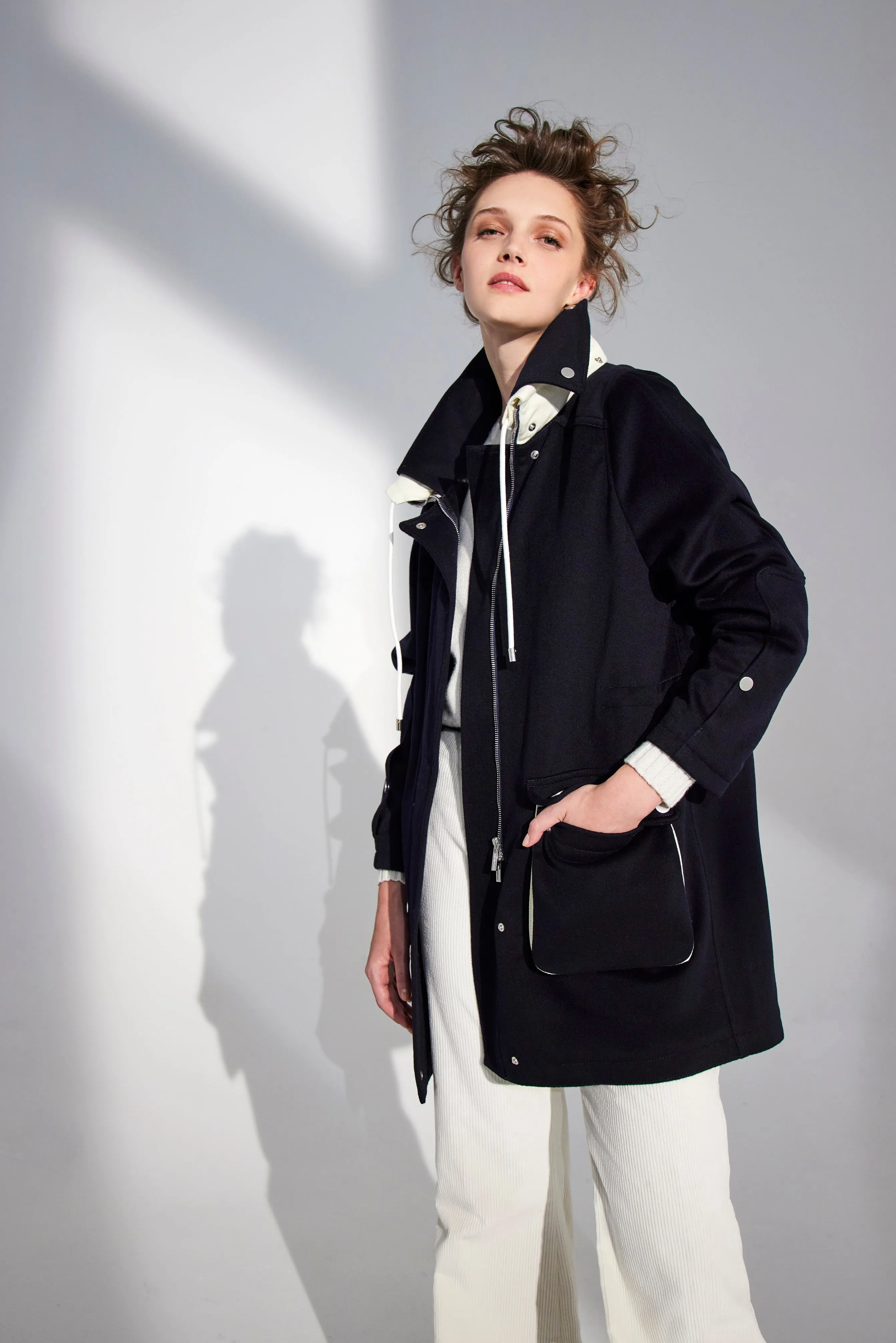 Packable Technology Wool Marina Coat