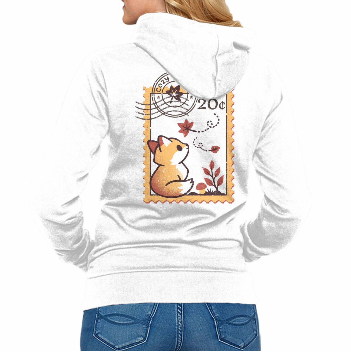 Classic Relaxed appropriate for autumn Autumn Fox Postage Stamp