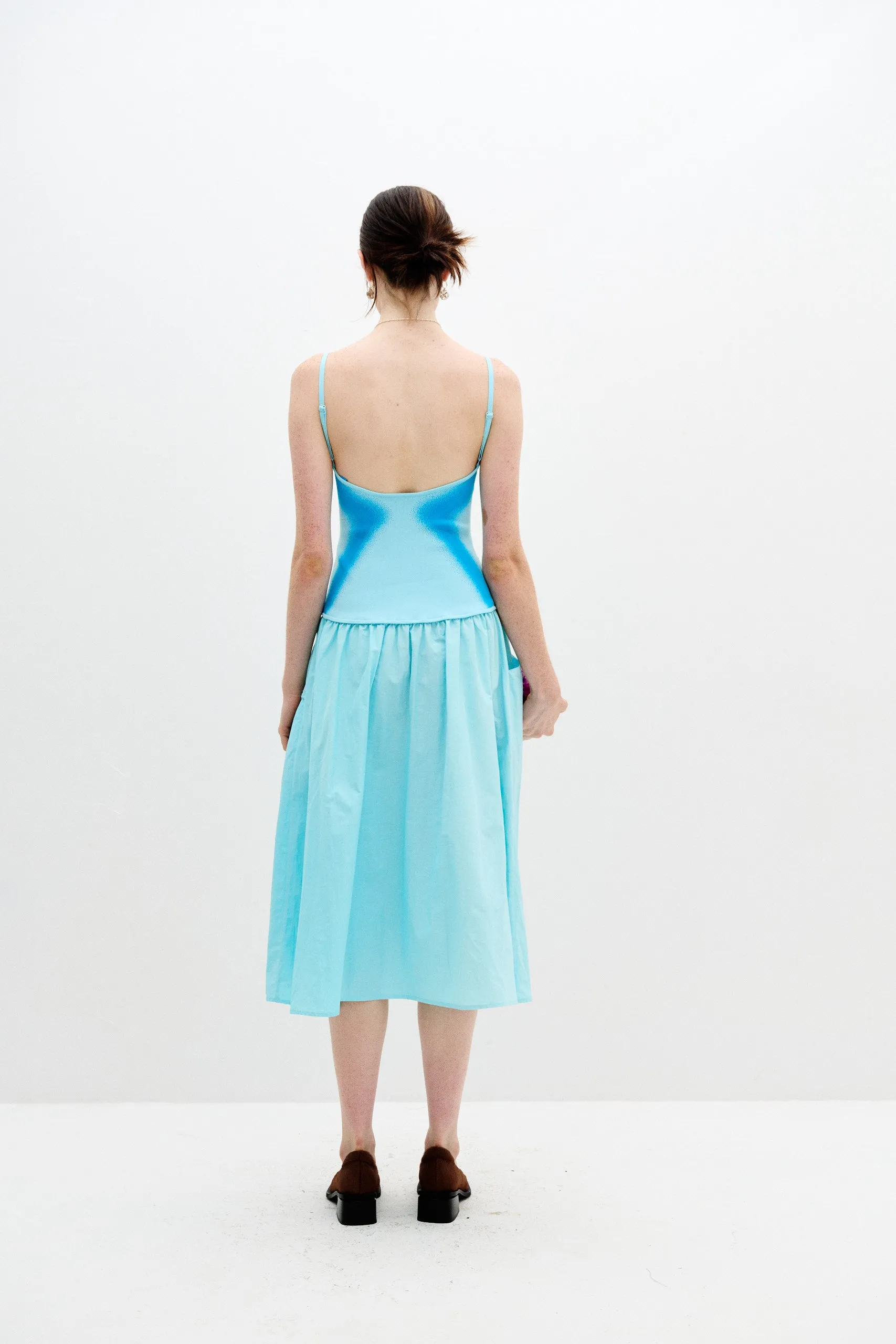 All Look Abstract Pattern CHILI MIXED MEDIA TANK DRESS