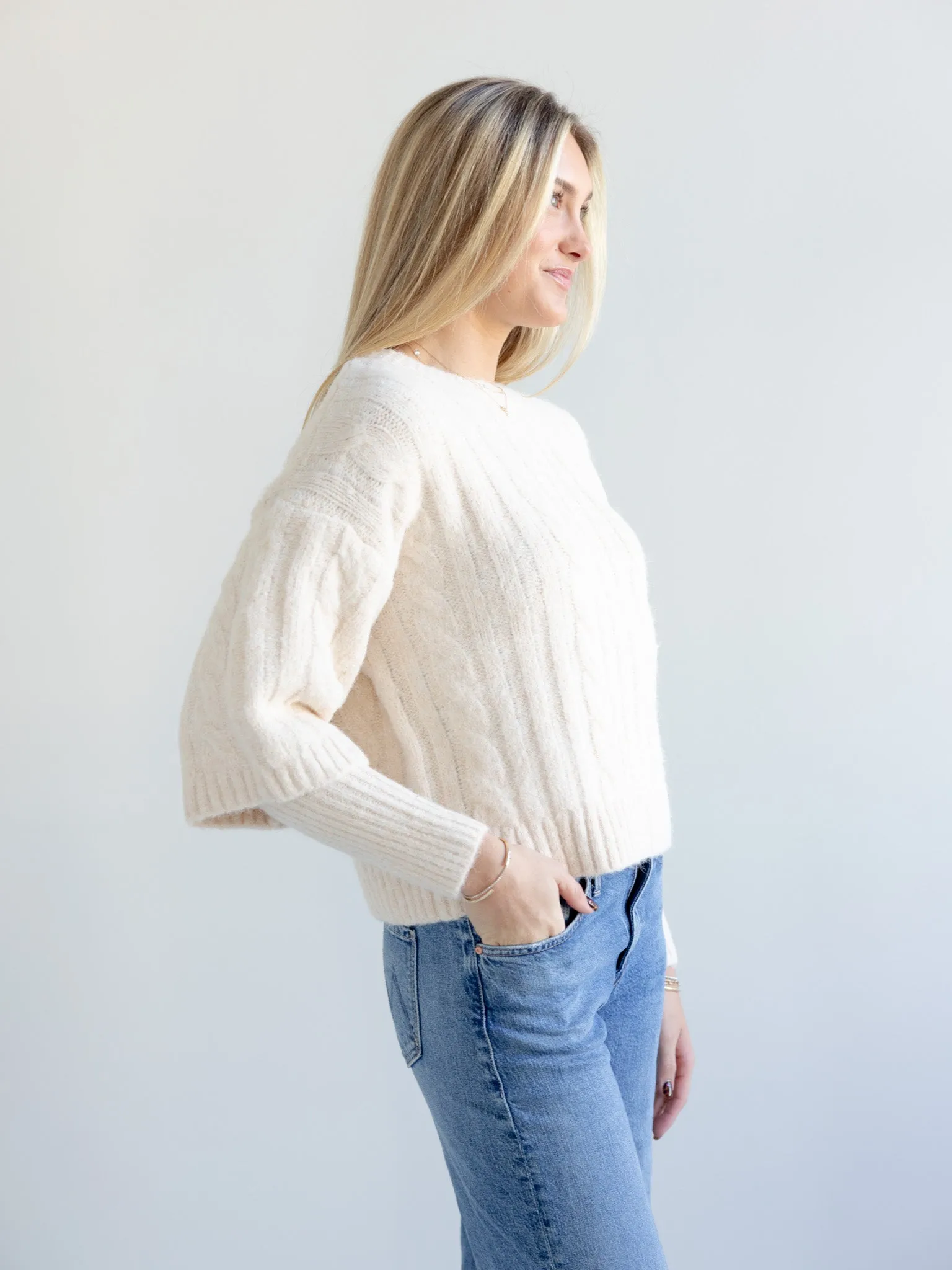 Amelia Cable Knit Soft comfort layer Soft Knit Layer