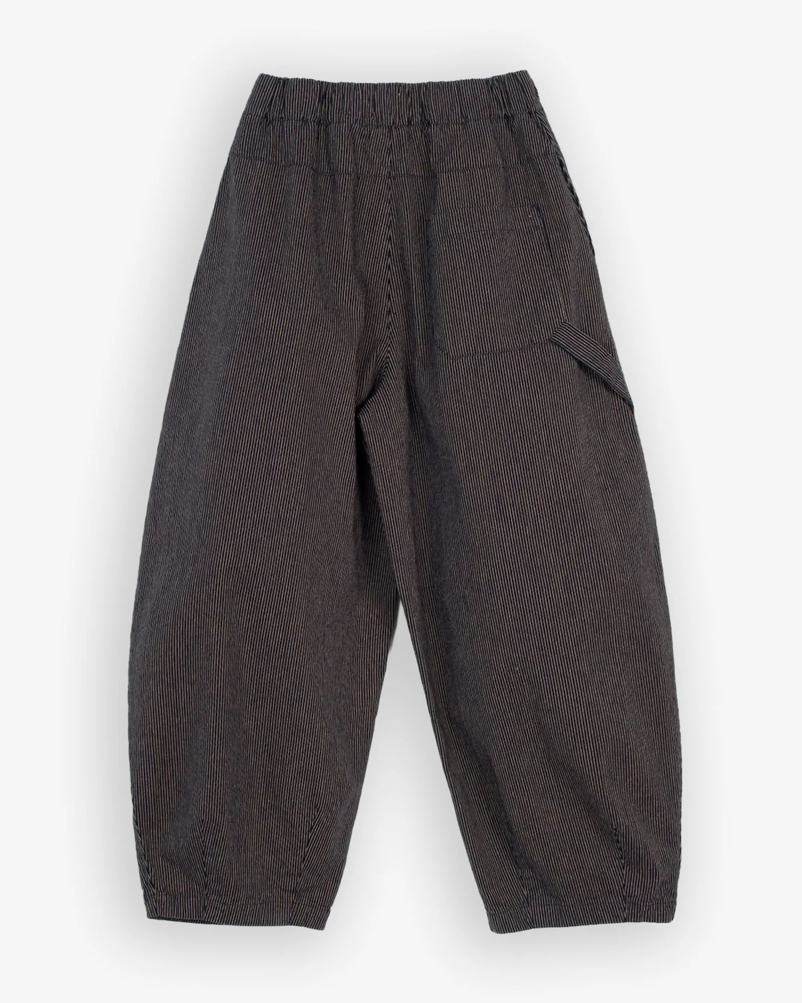 G.o.D Sultan Pants Boro Stripes Navy/Off White Sustainable Fabric