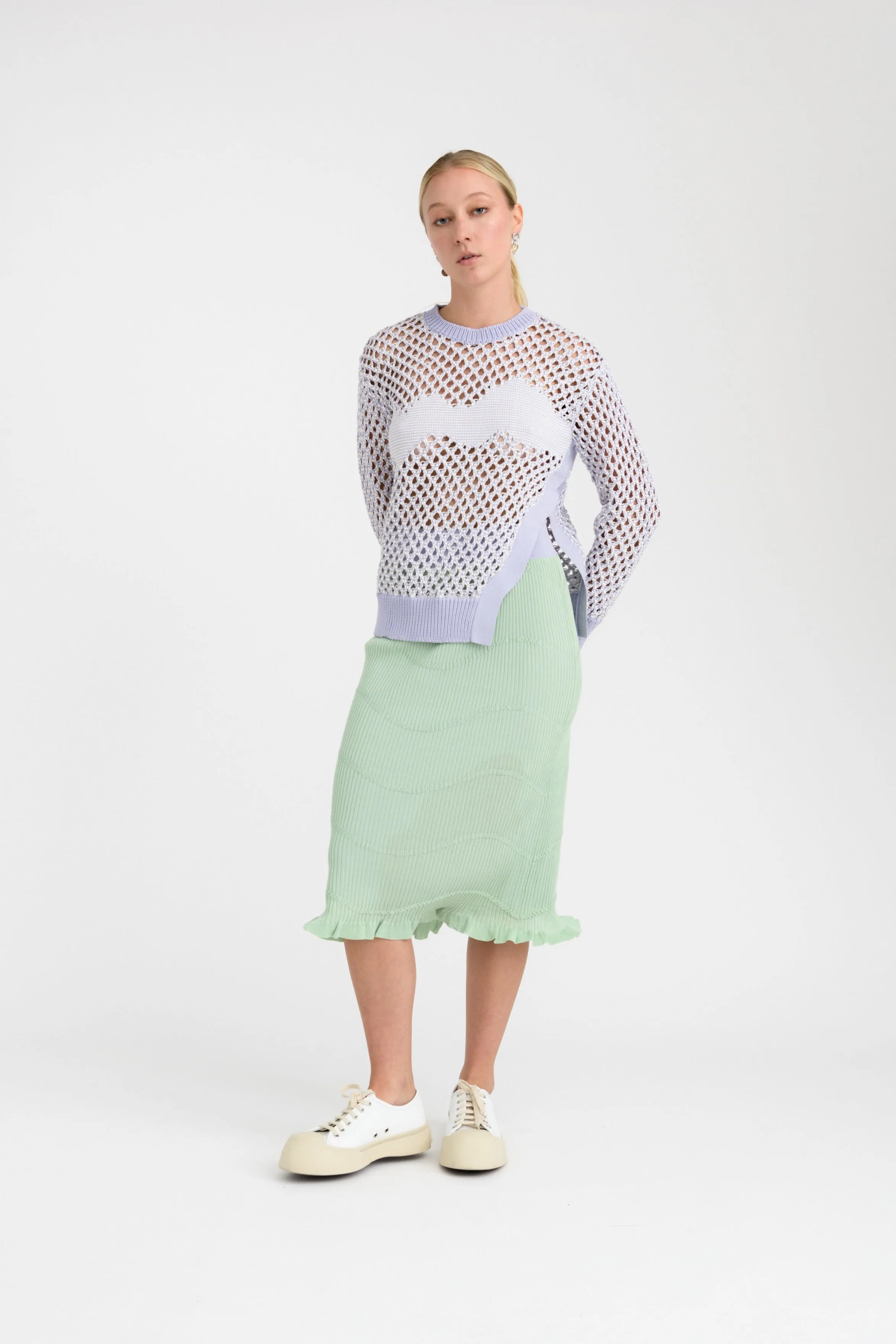 UltraSoftLining FINLEY DOUBLE LAYER MIDI SKIRT