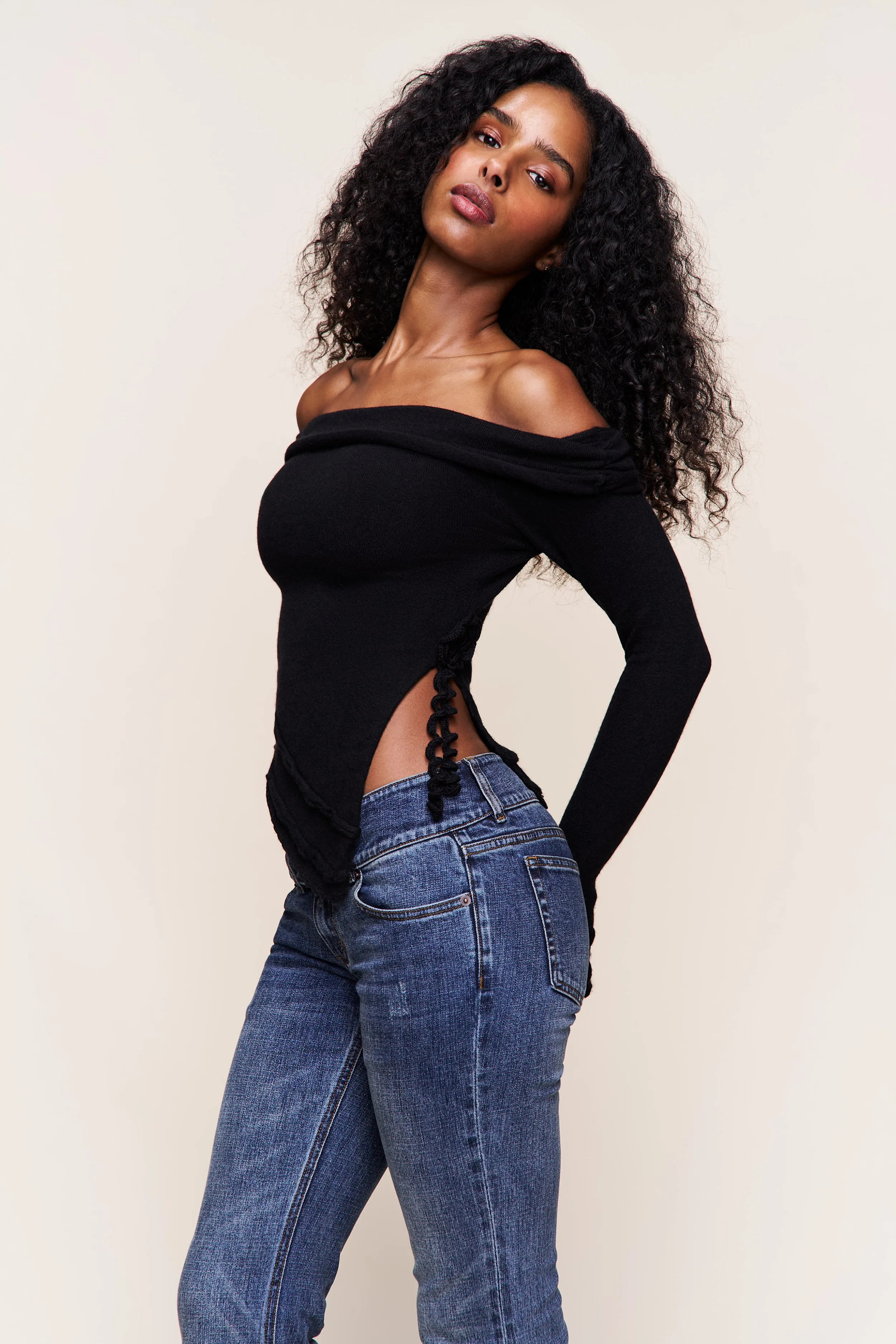 Effortless Layering Soler Fold Over Knit Top