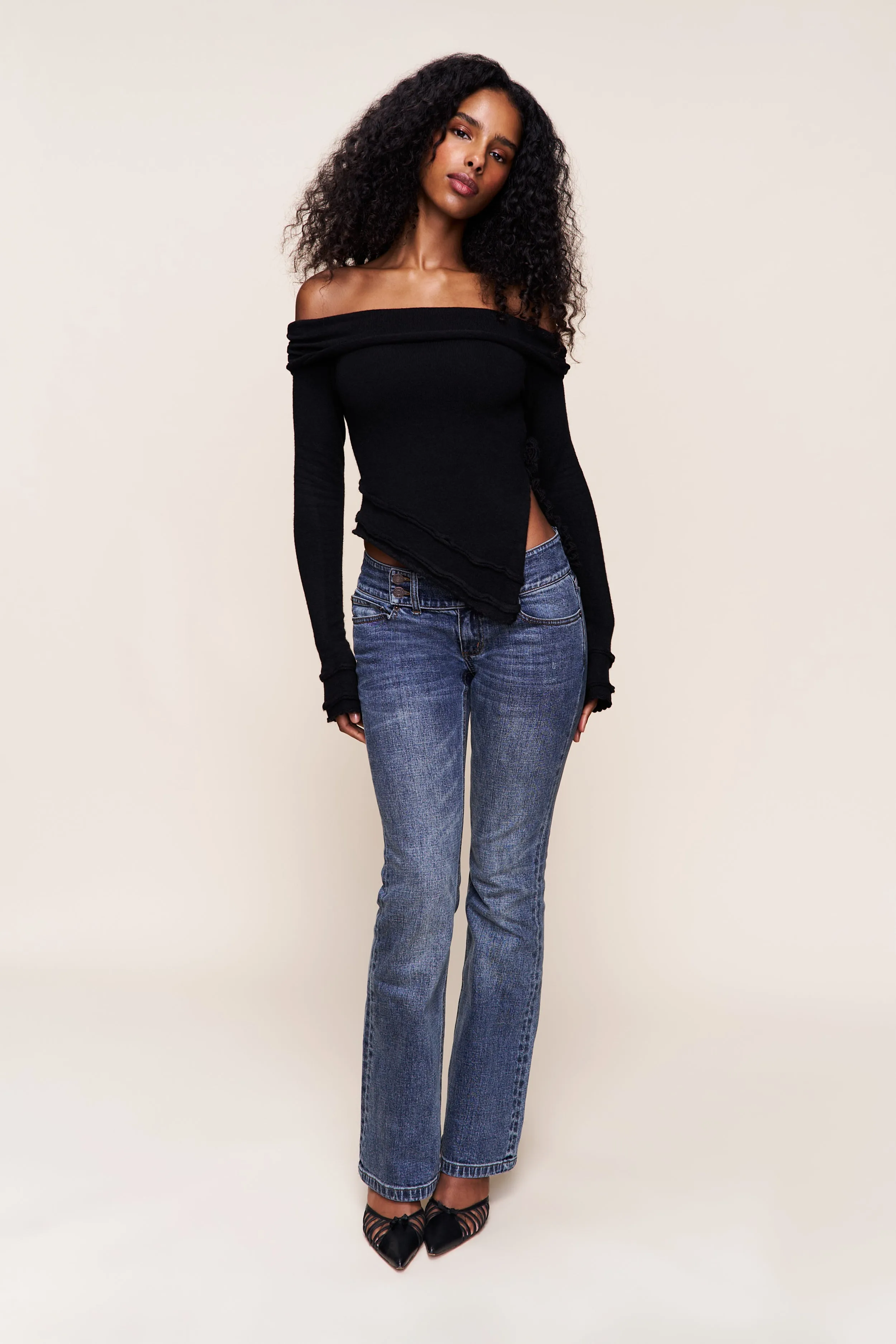 Reversible design Soler Fold Over Knit Top