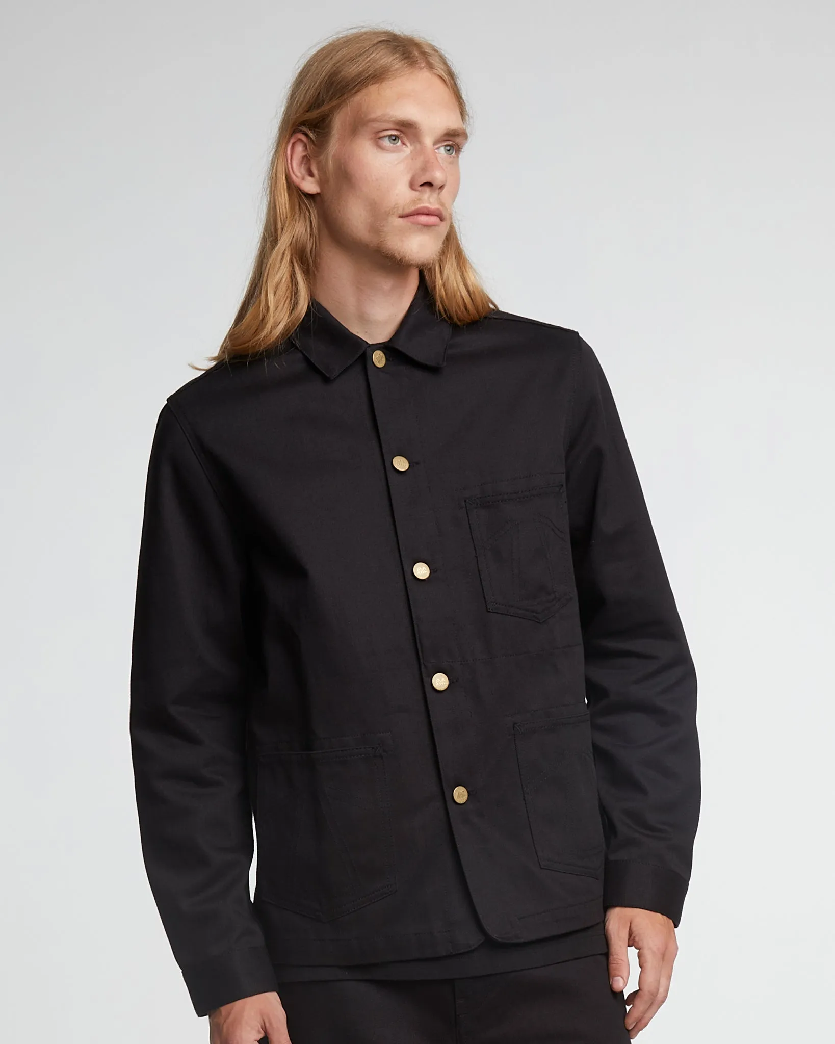 Tear Resistant Chore Jacket Garage Cotton Black
