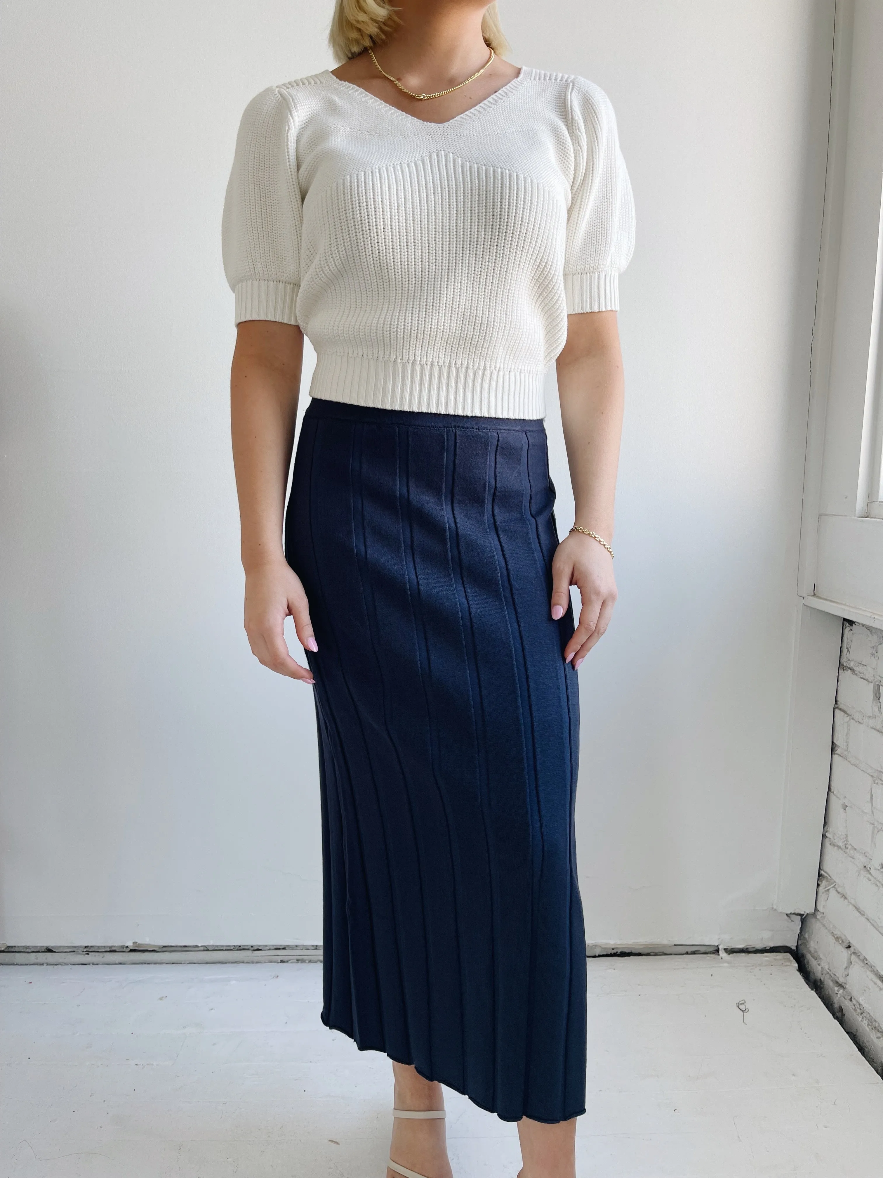 The Margot Skirt- Navy Fresh Vibe