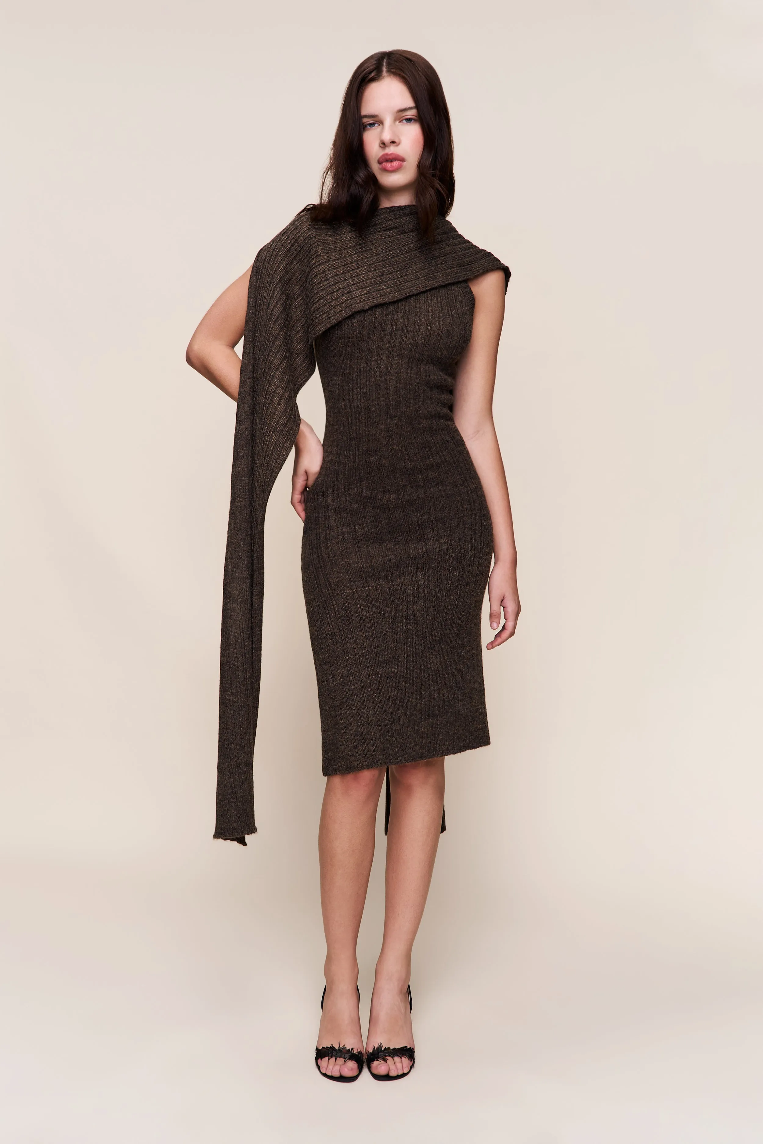 Hooded Knit Dress Anti Pilling Treatment