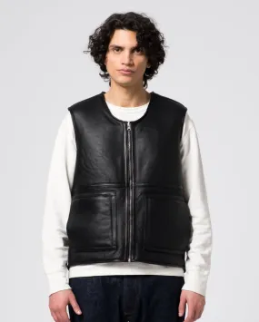 Aviator Vest Shearling Black Essential Fit Breathable Technology