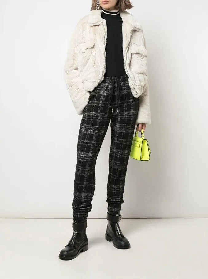 EYES ON THE BACK FUR JACKET LT CREAM Stretch Comfort Fit Tech Use