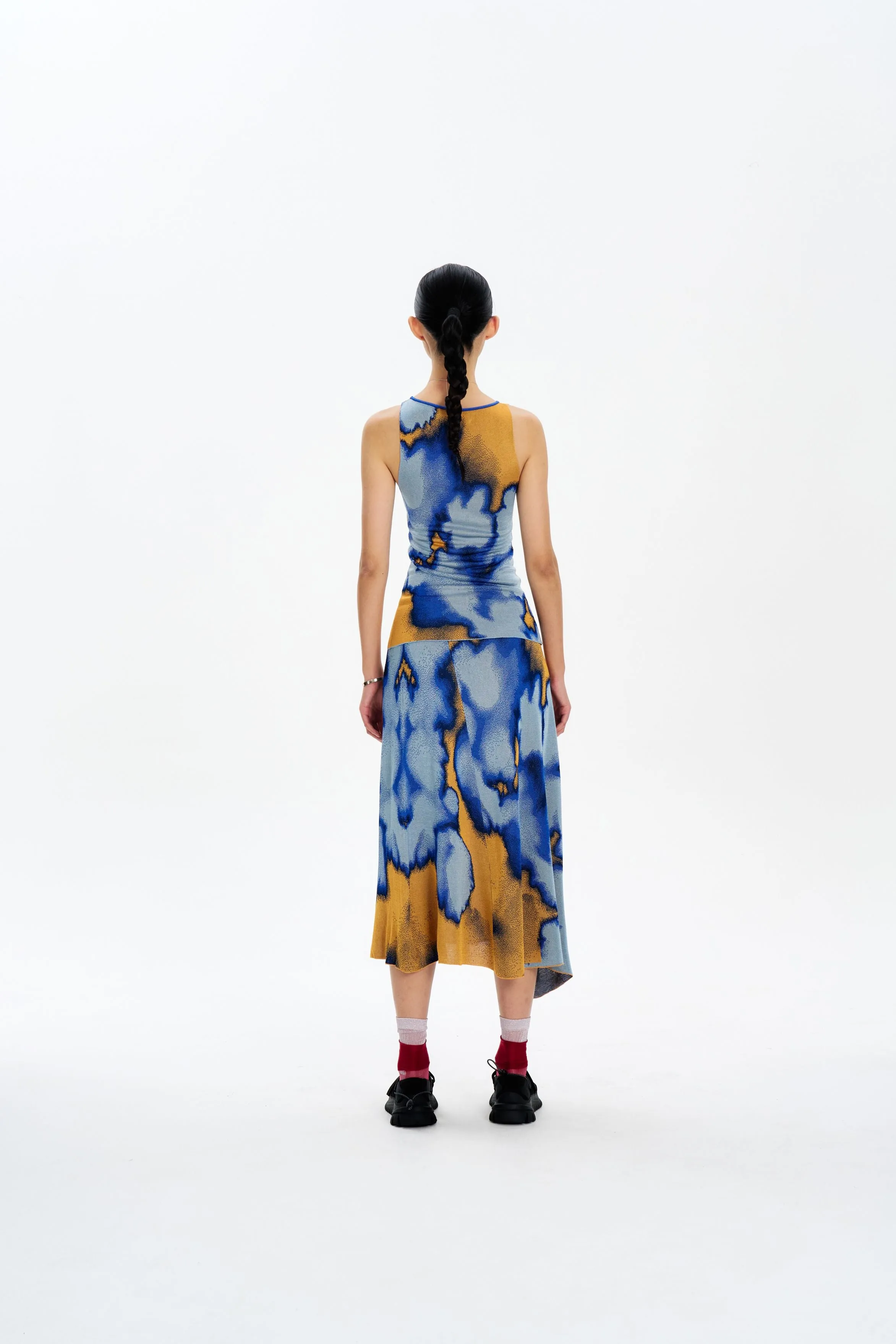 Simple Shirt EthicallySourced CLAIRE TIE-DYE BOATNECK TANK