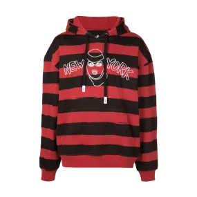 NEW YORK ROBBER HOODIE Layered Hood Design No Ride Up