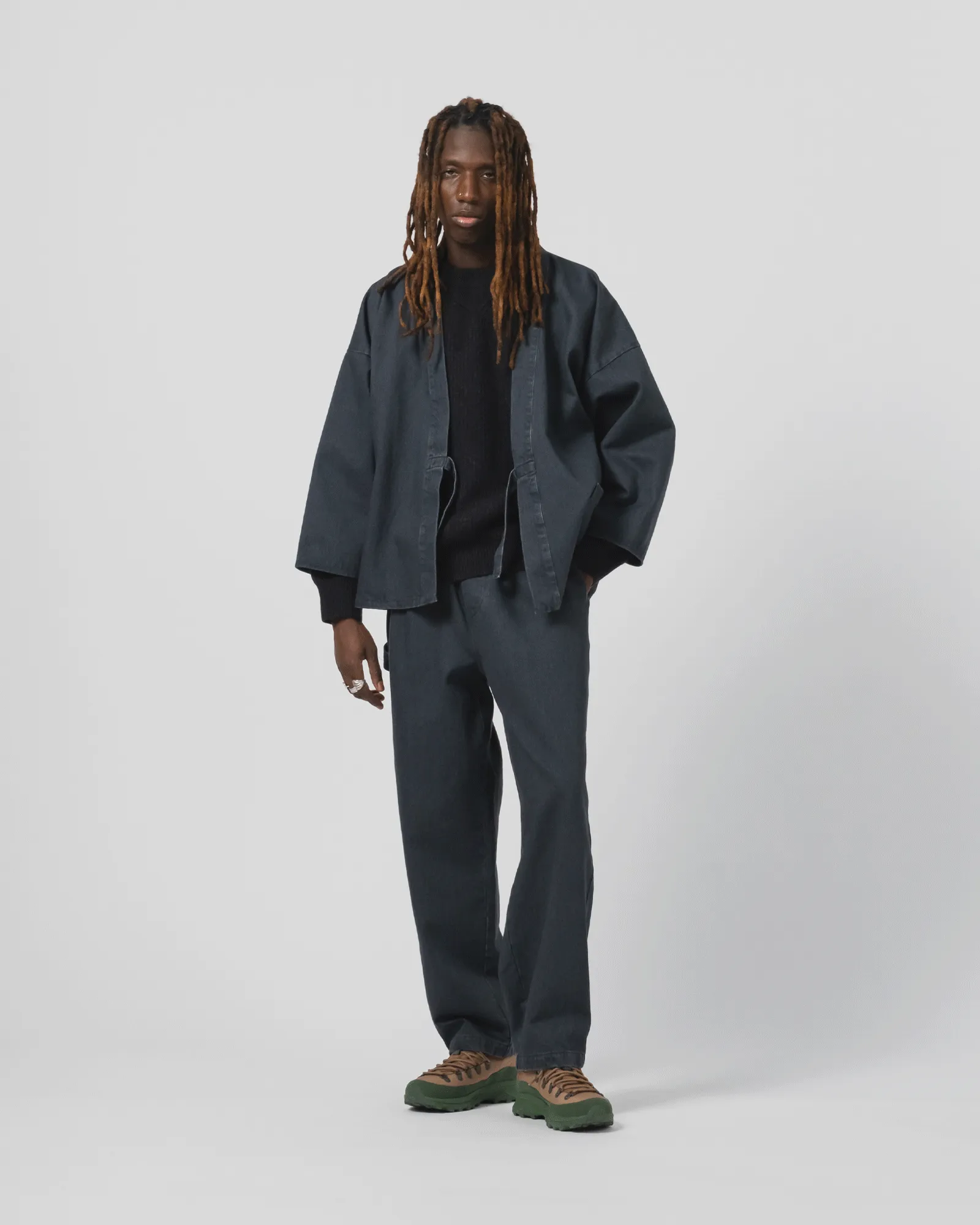 Shogun Kimono Griffin Denim Asphalt Roll up sleeves On The Go