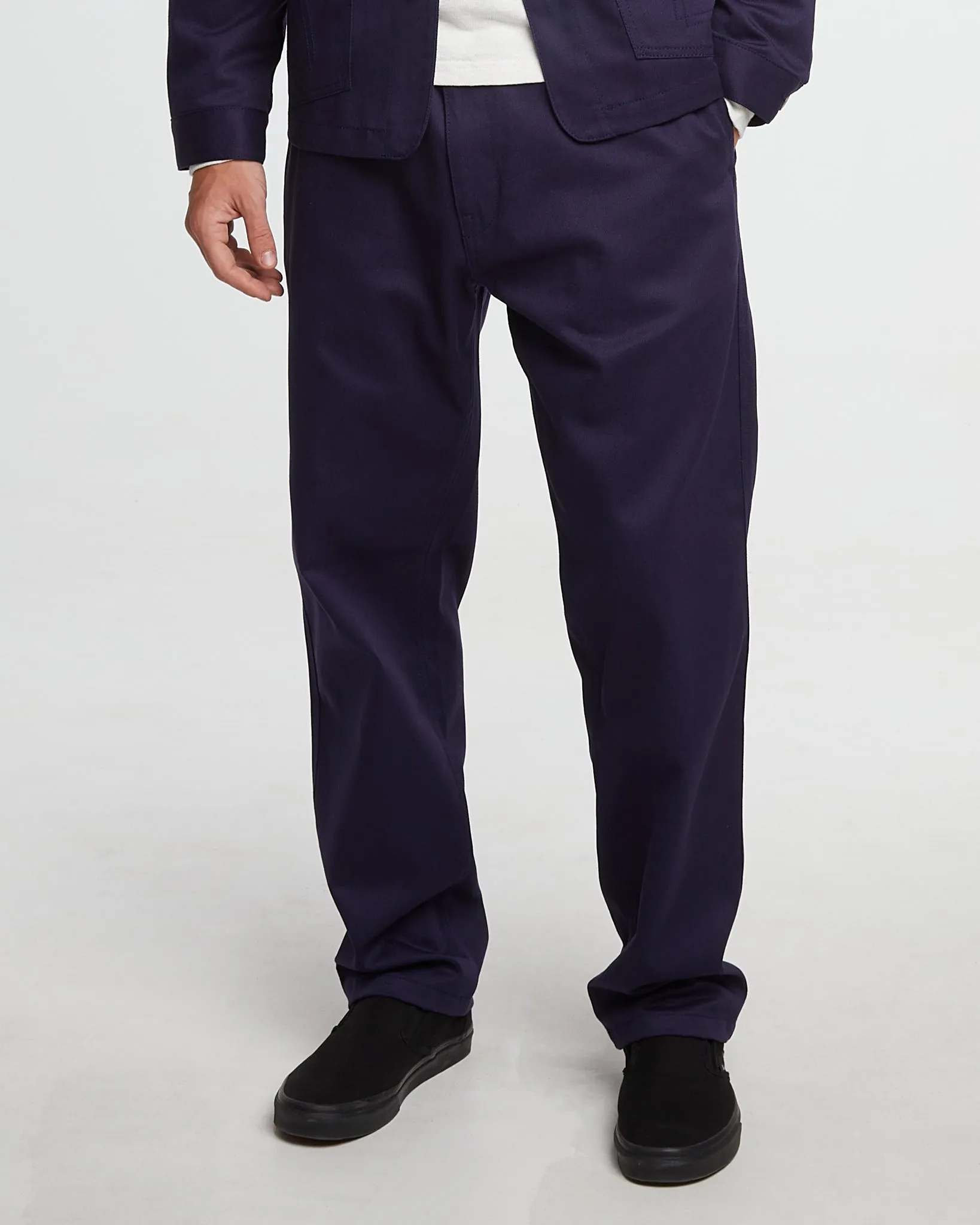 Service Chino Garage Cotton Navy Adaptable Style Day Ready