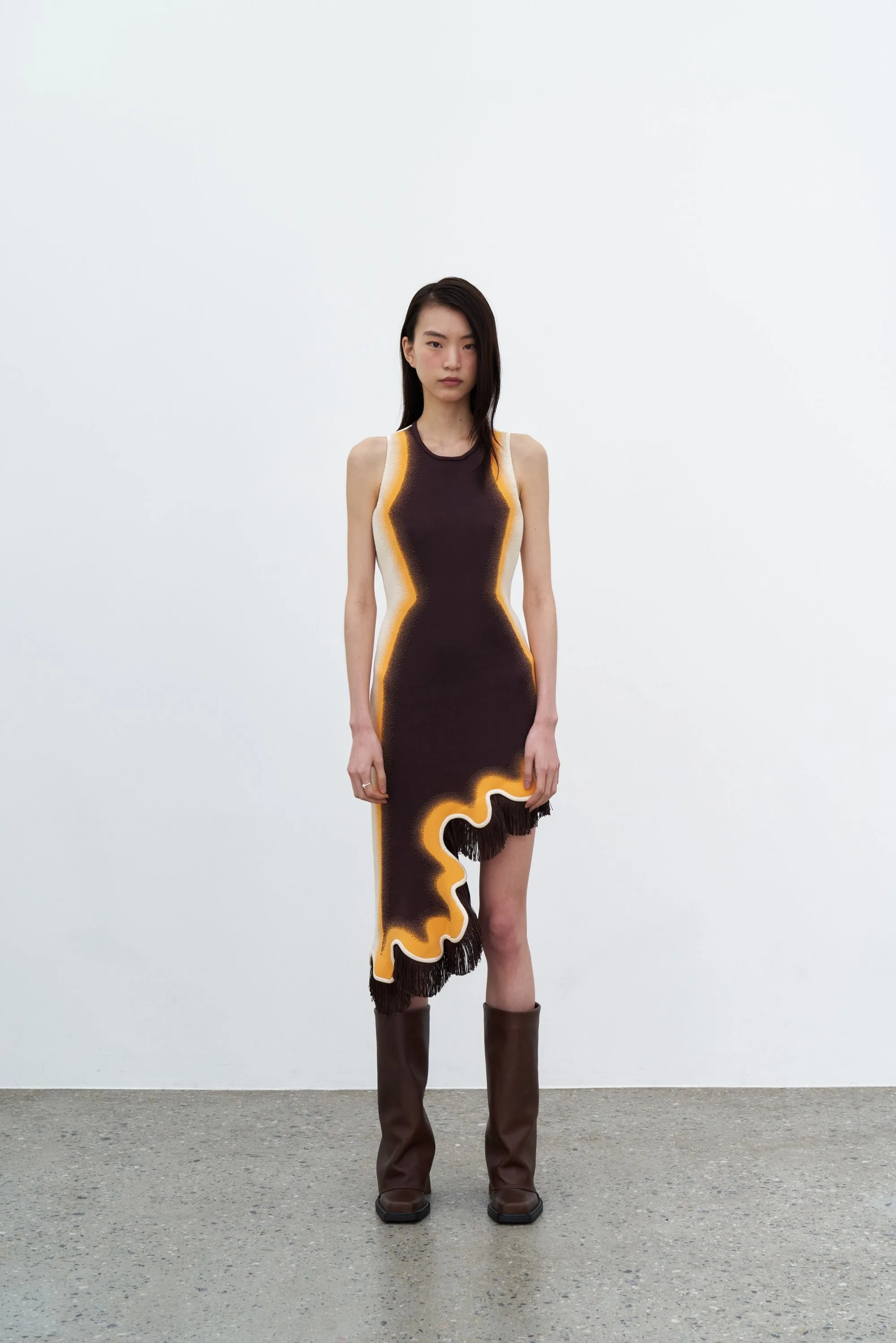 LOTUS SIGNATURE WAVY DRESS WITH OPEN BACK Grass Soft Clean Flow