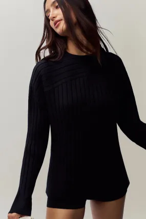 Relaxed Stretch Seasonal Layering Cleon Rib Knit Pullover