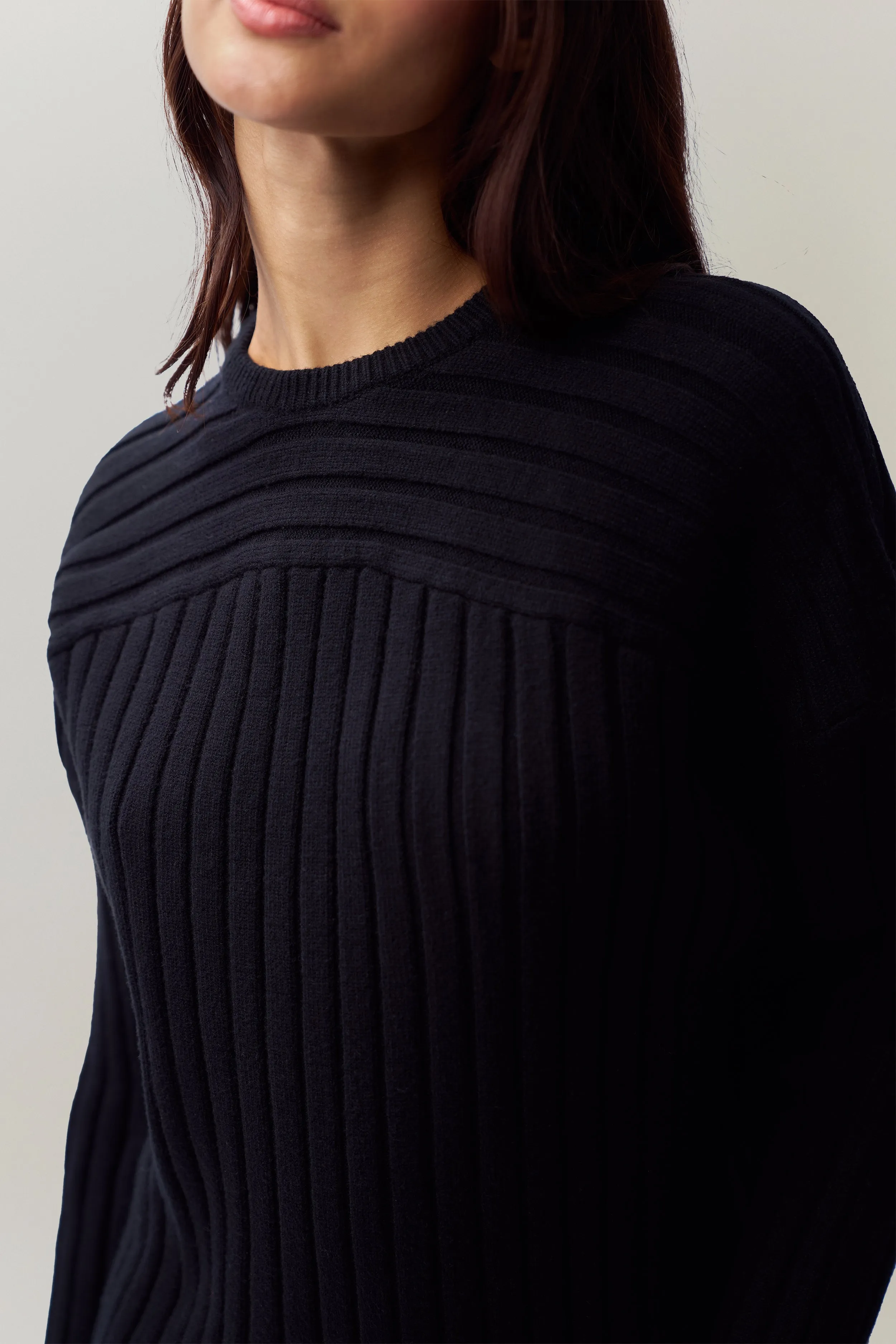Cleon Rib Knit Pullover Cozy Lining Sleek Look