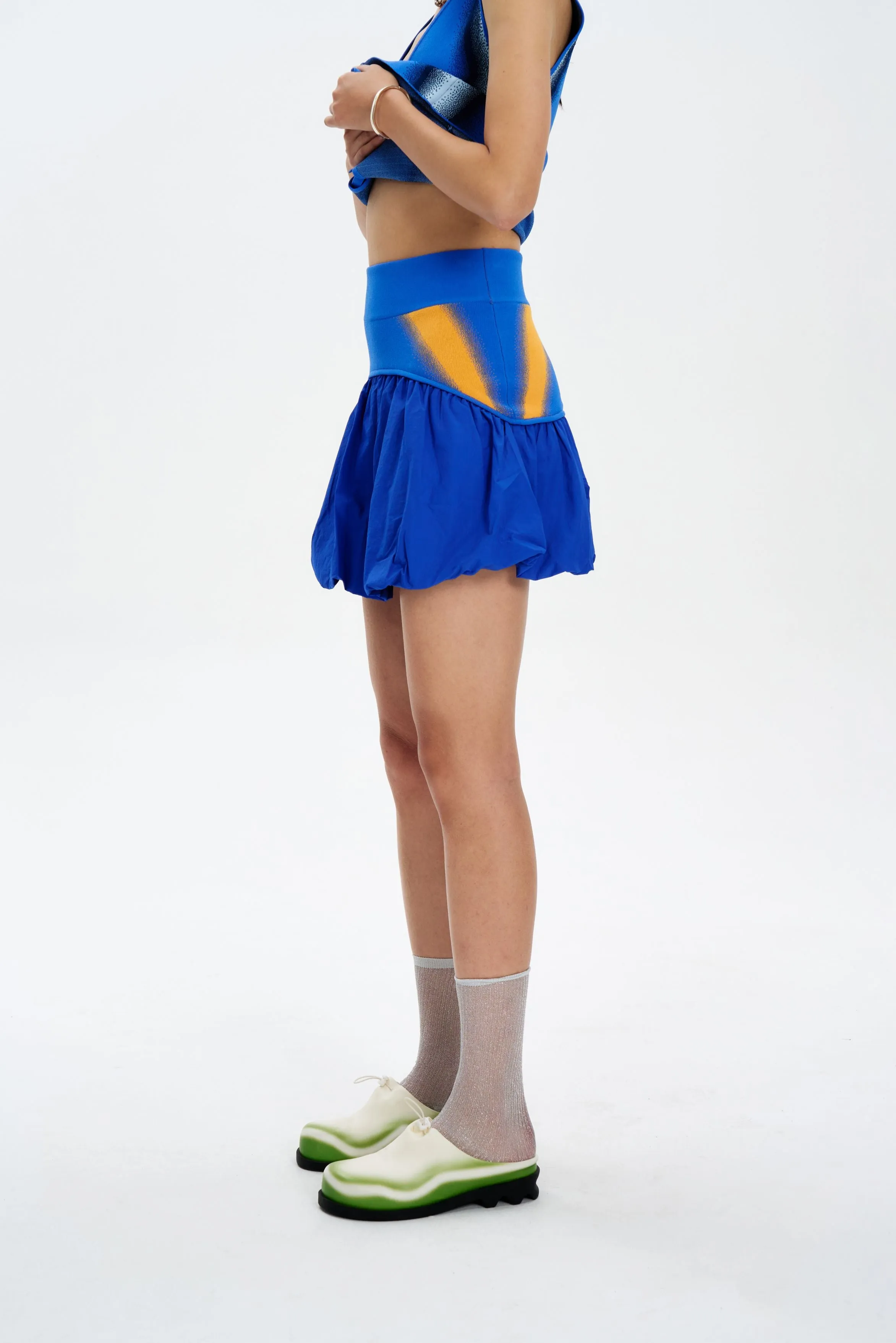 CLIVIA MIXED MEDIA MINI SKIRT Lightweight Fabric