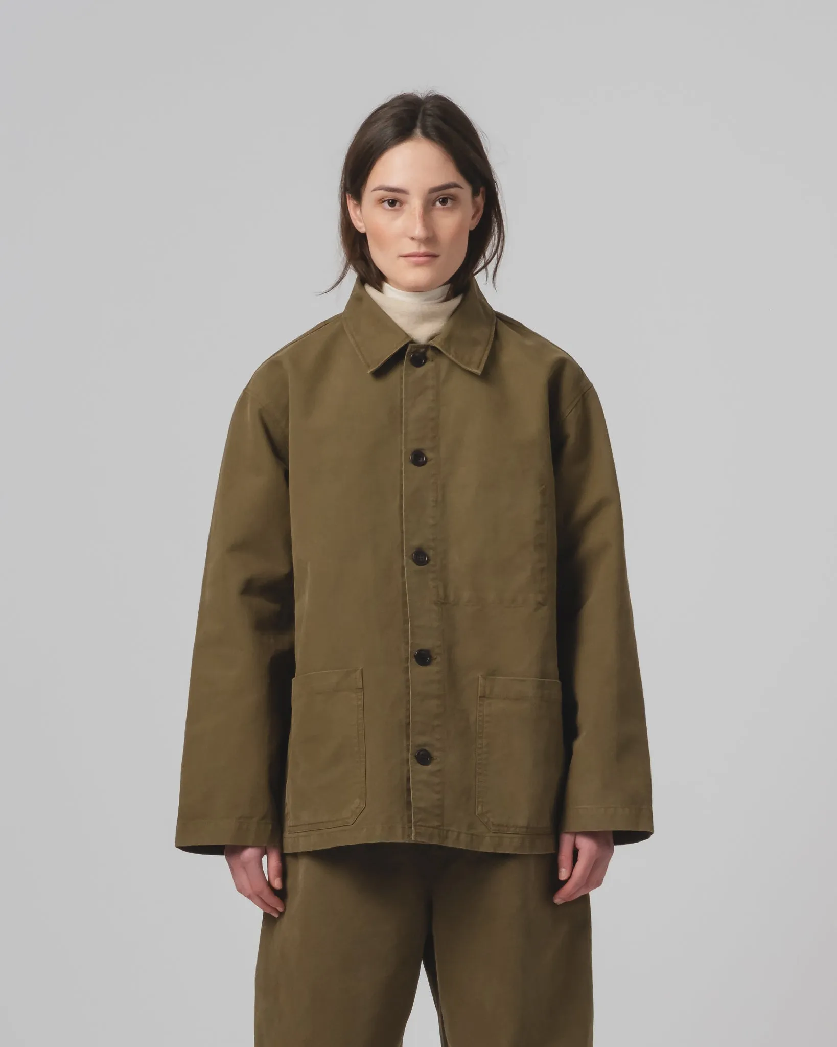 Smooth Finish All Weather Adaptability Coach Jacket Nebraska Cotton Fossil Green