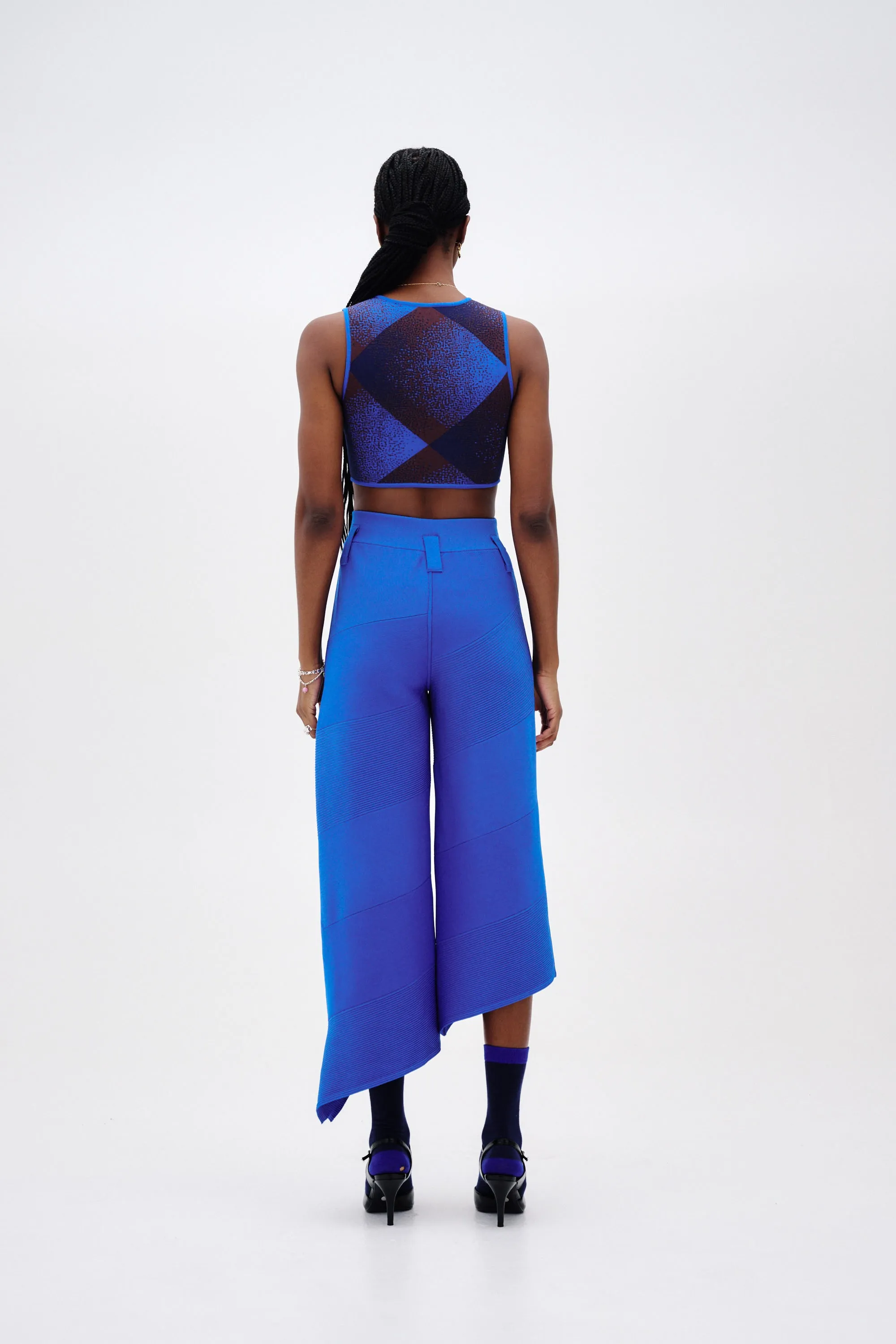 Casual Flex Multi Pocket Design COCO ASYMMETRIC WIDE LEG PANTS