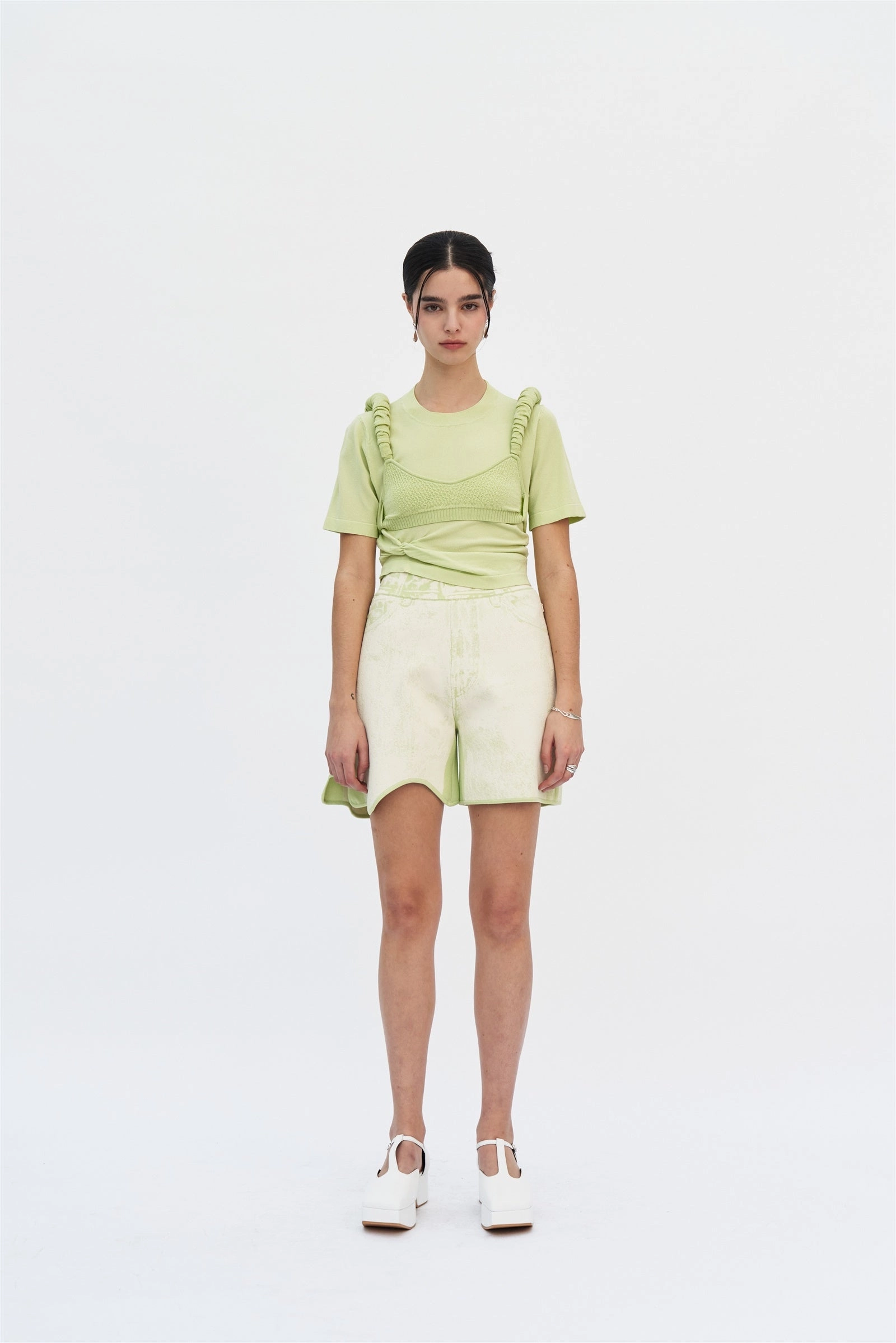 Anti Microbial Lining Full Coverage Fit COCO 3D BUBBLE SHORT SLEEVE TOP