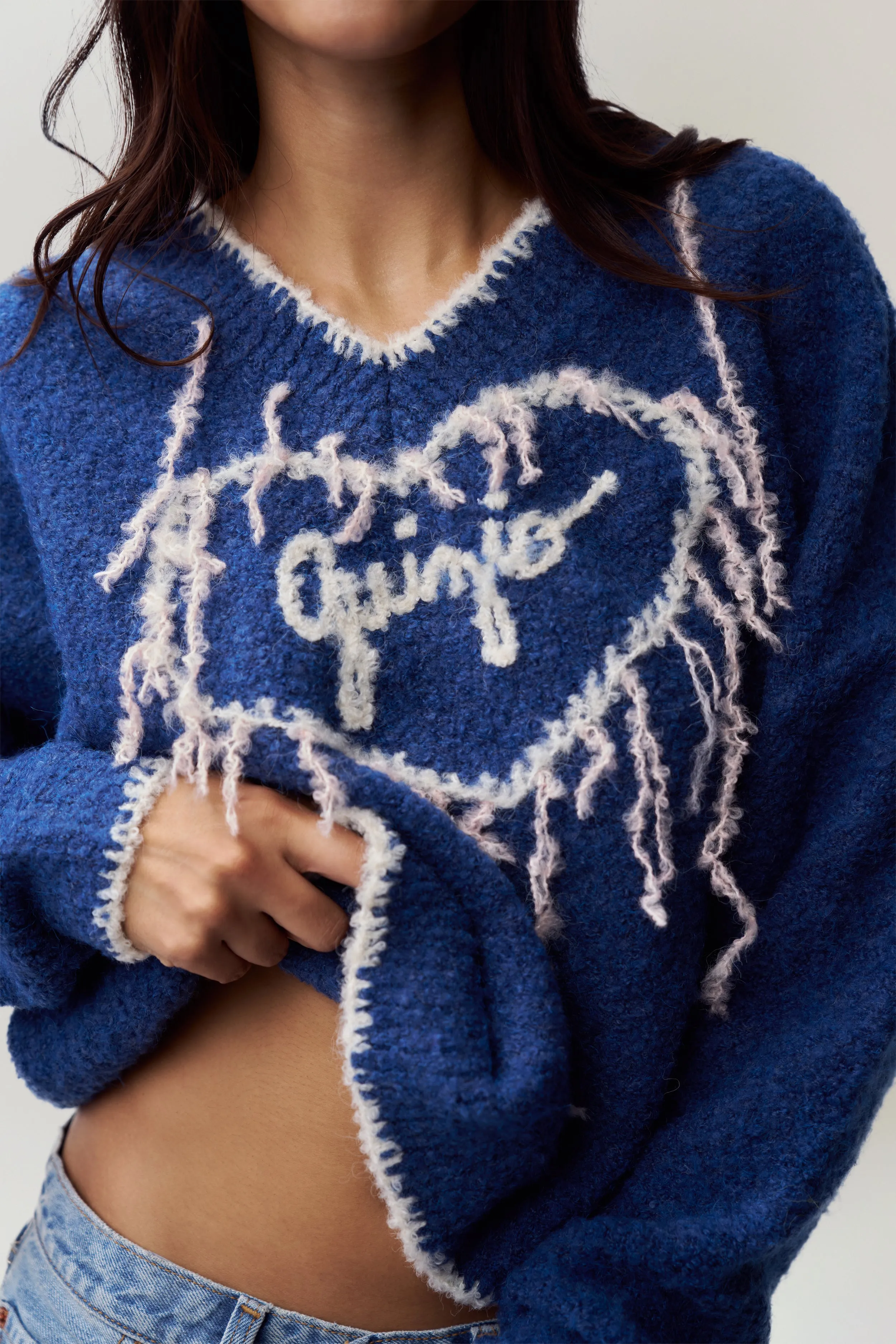 Classic Knit Snug Comfort Guizio Heart Sweater