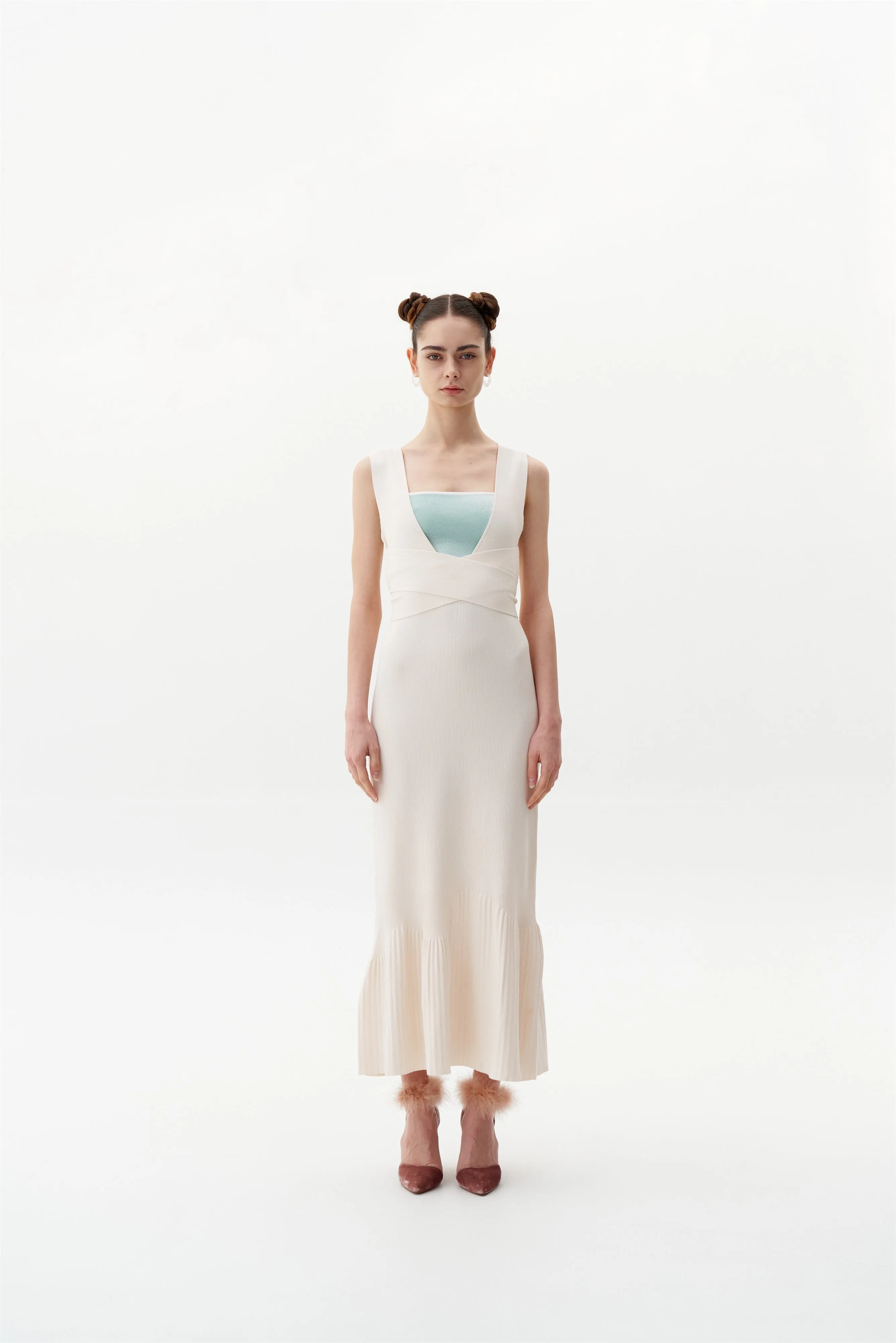 Dressy Yet Comfortable BreathableFabric SPONDE UV REACTIVE REVERSIBLE MAXI DRESS