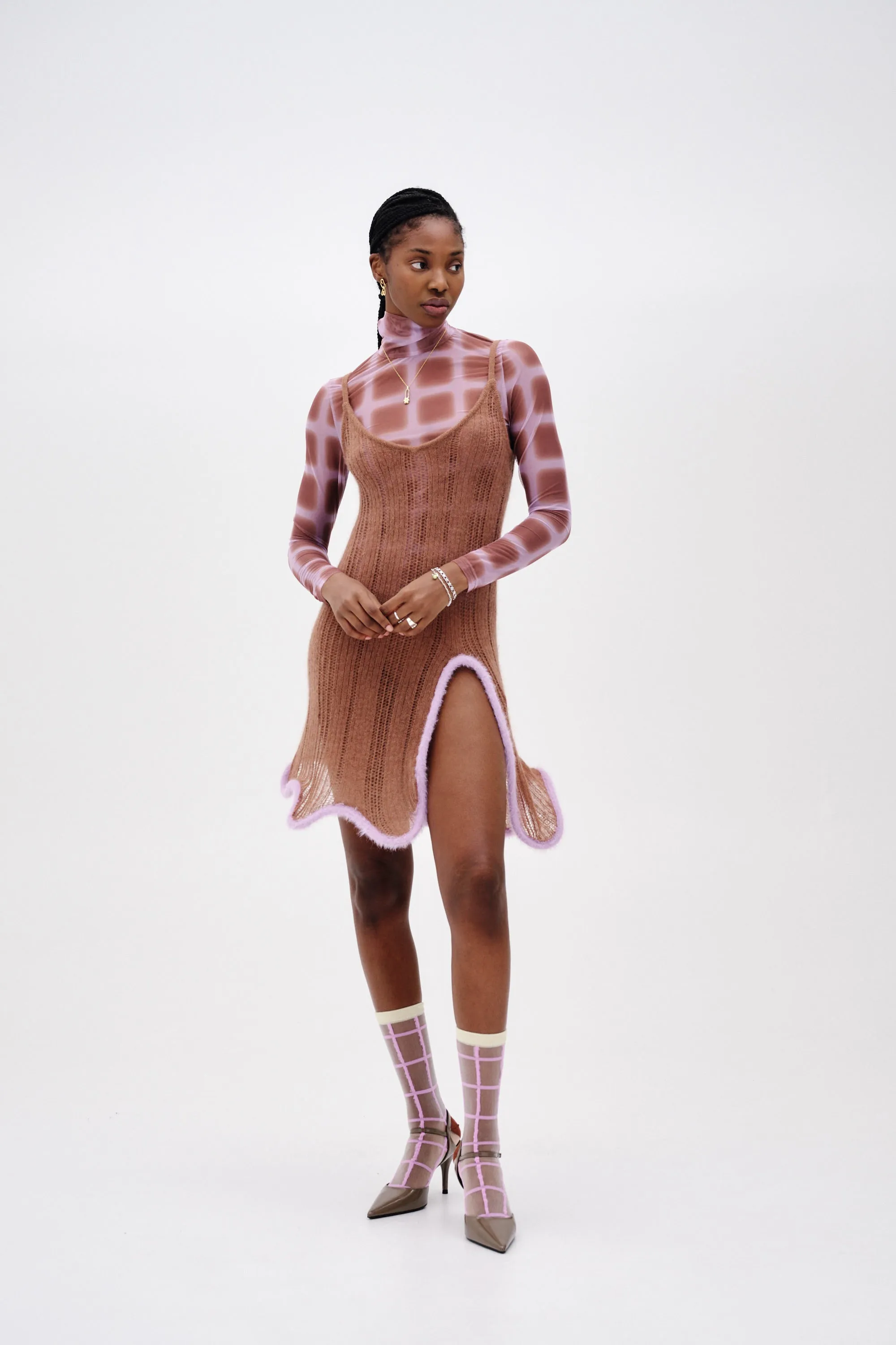 MALFOY ALPACA WAVY TANK DRESS Casual Fit Modern Layering