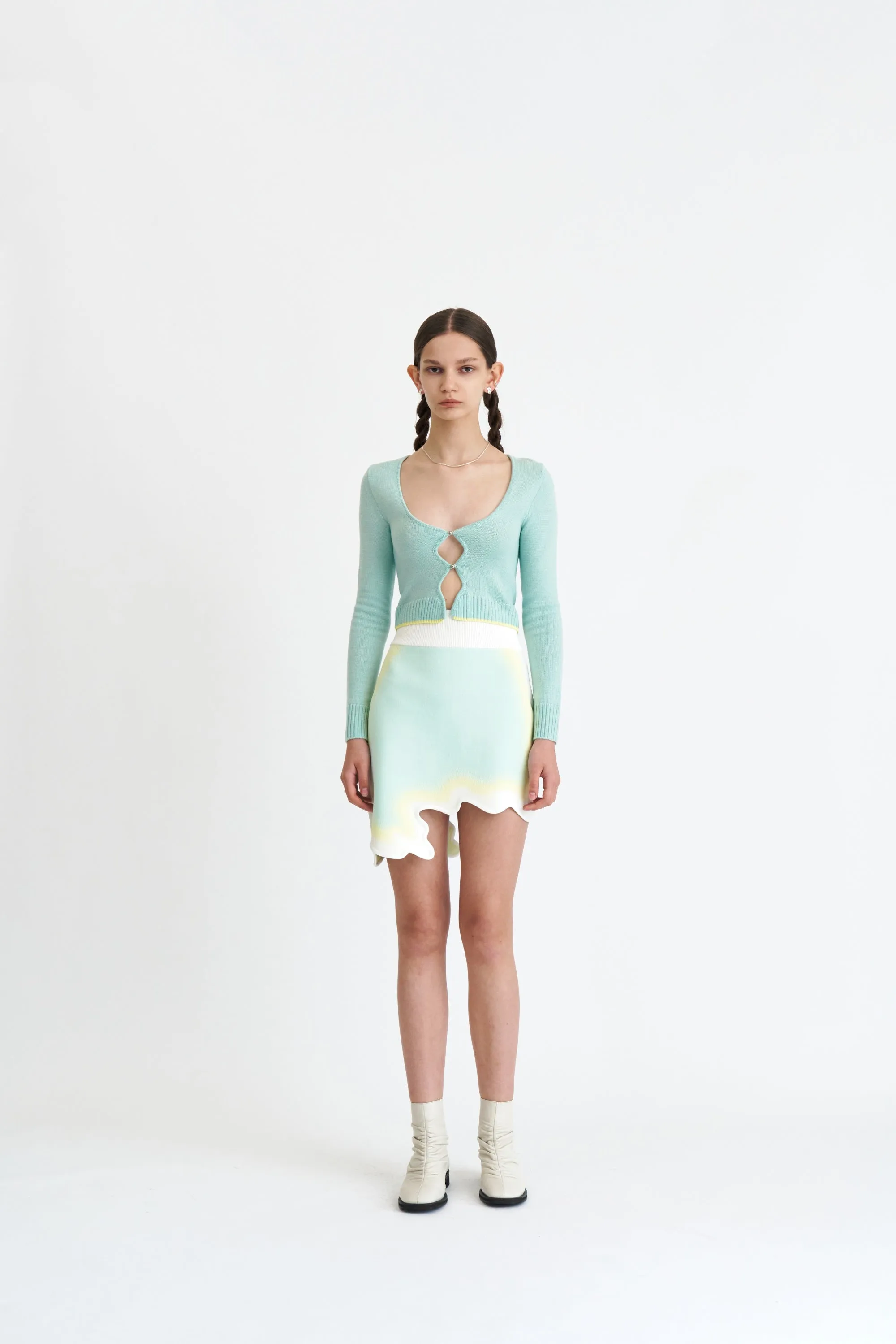 Eco Friendly Material SALEM WAVY MINI SKIRT