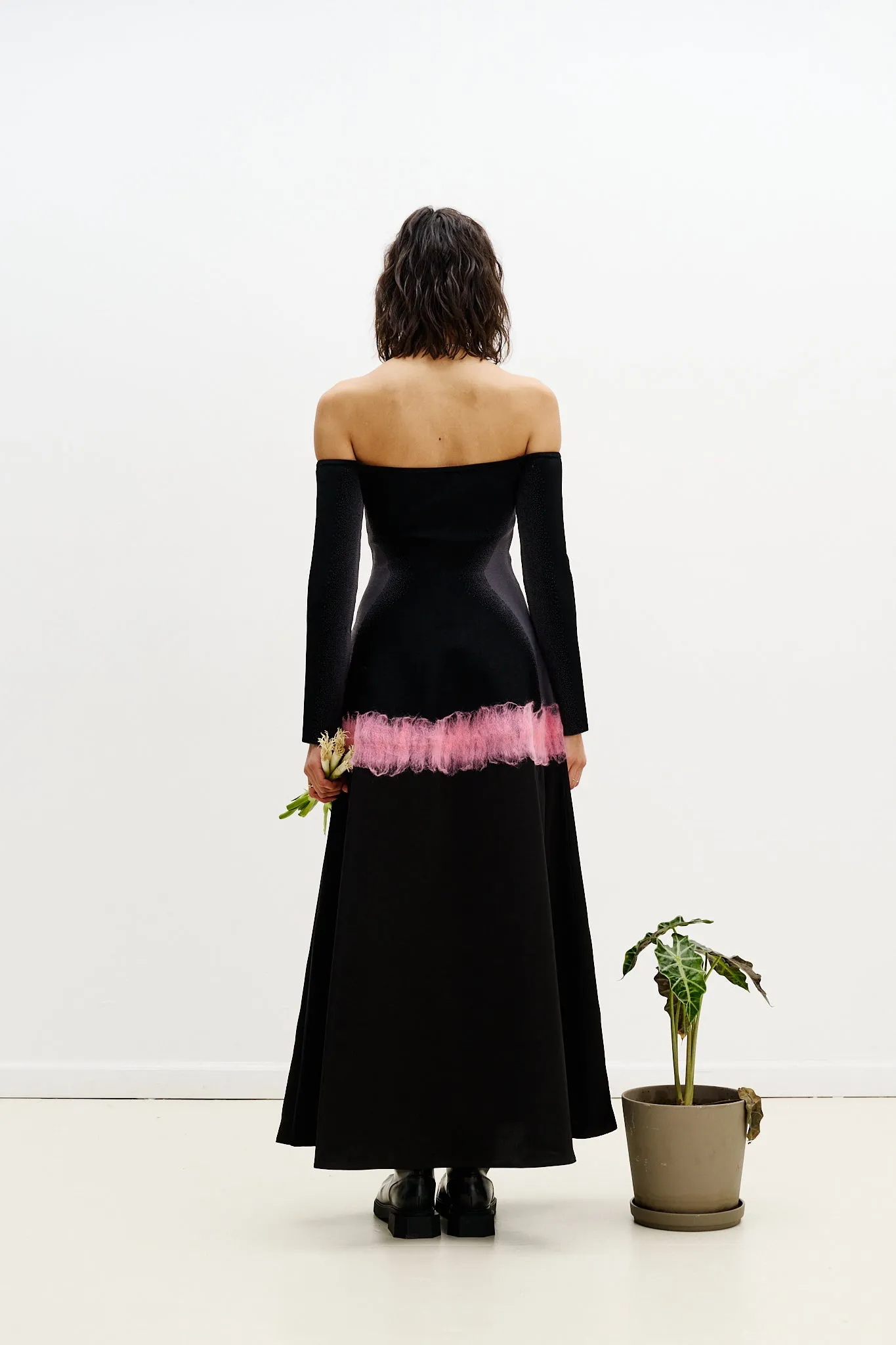 Comfortable and Chic BRIONI NEEDLE PUNCH MAXI DRESS