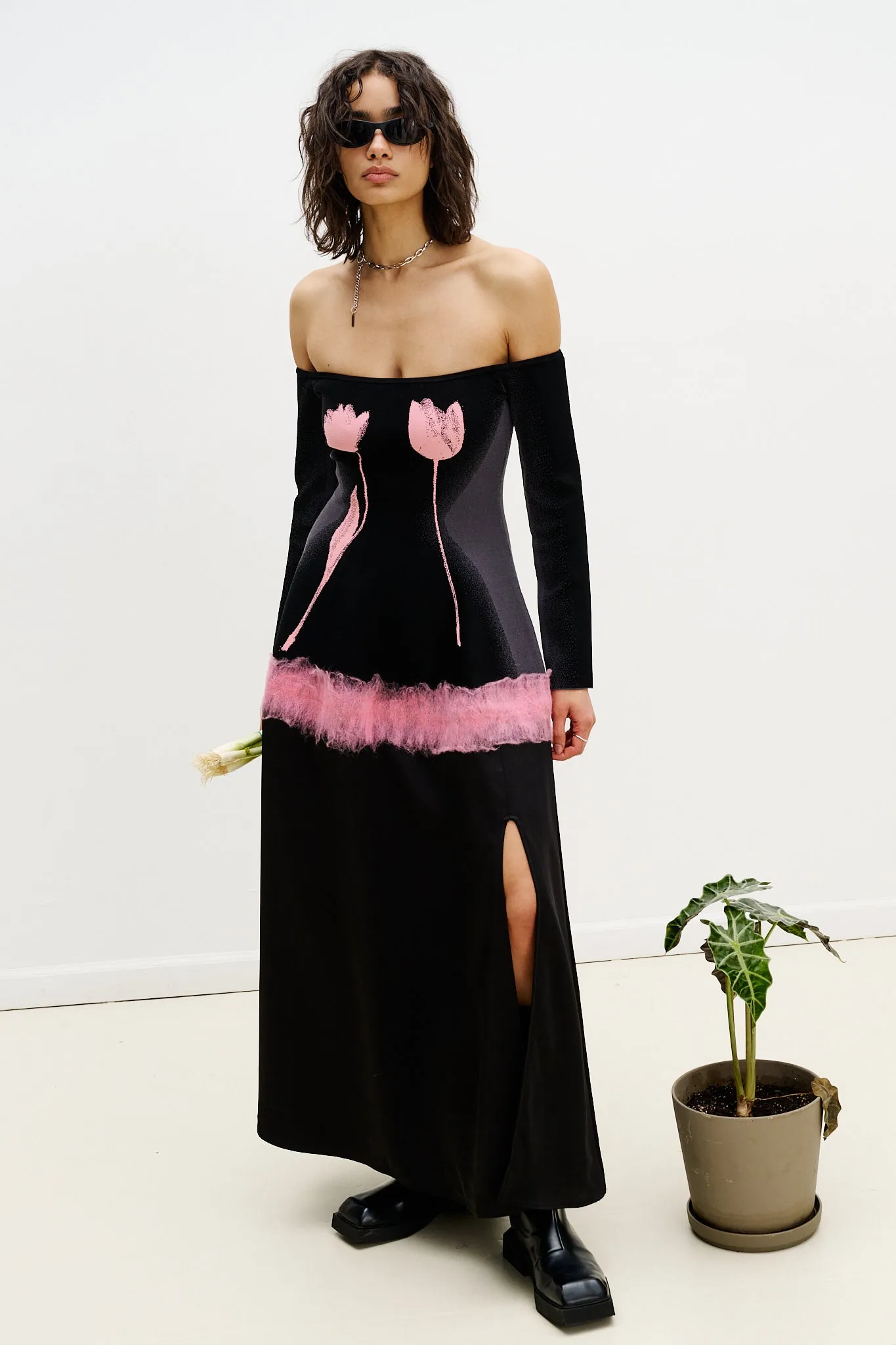 BRIONI NEEDLE PUNCH MAXI DRESS Daily Confidence Day-to-evening dress