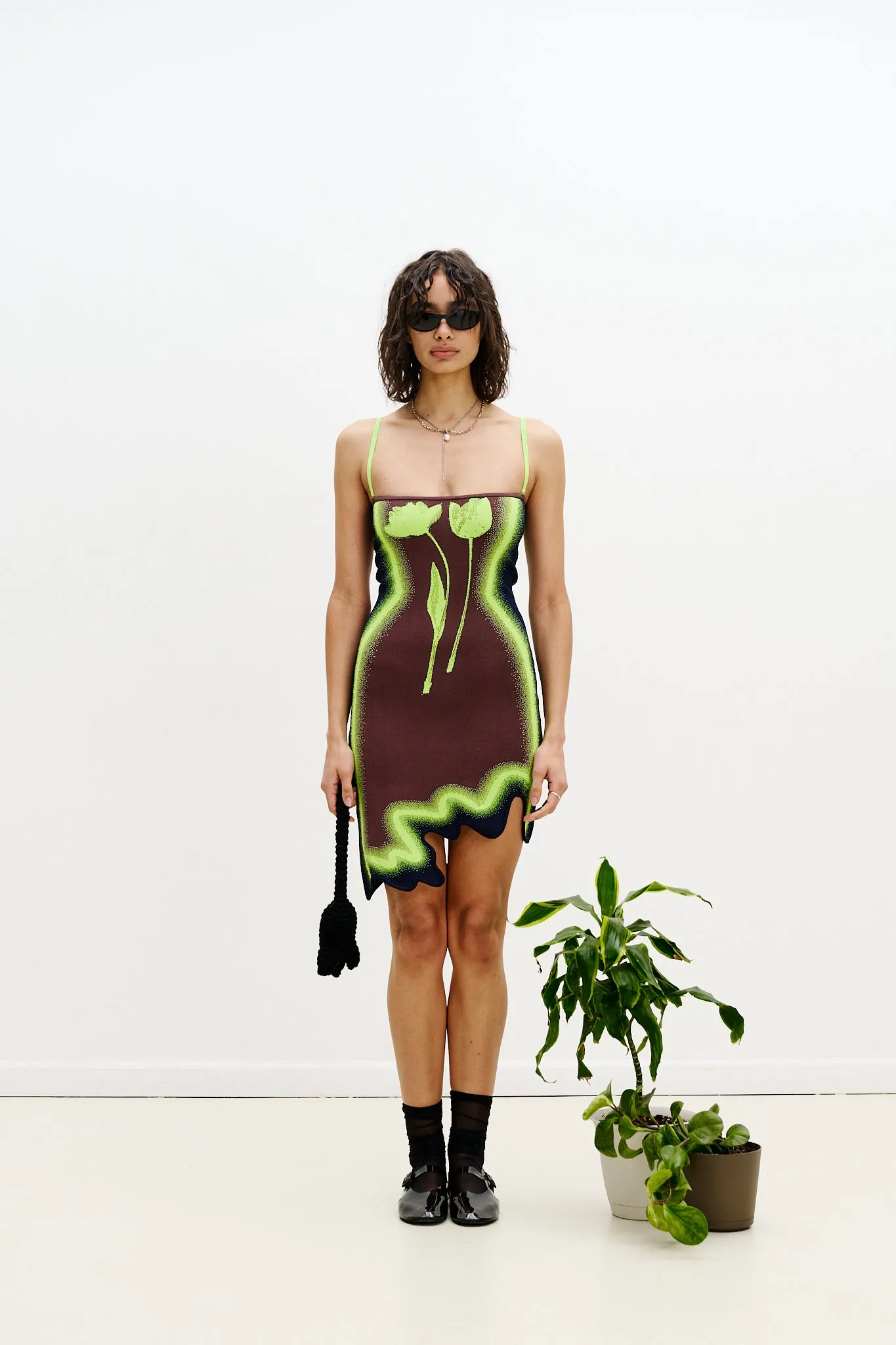 LYNDON WAVY MINI DRESS Flow Sleeve Tulle Flow