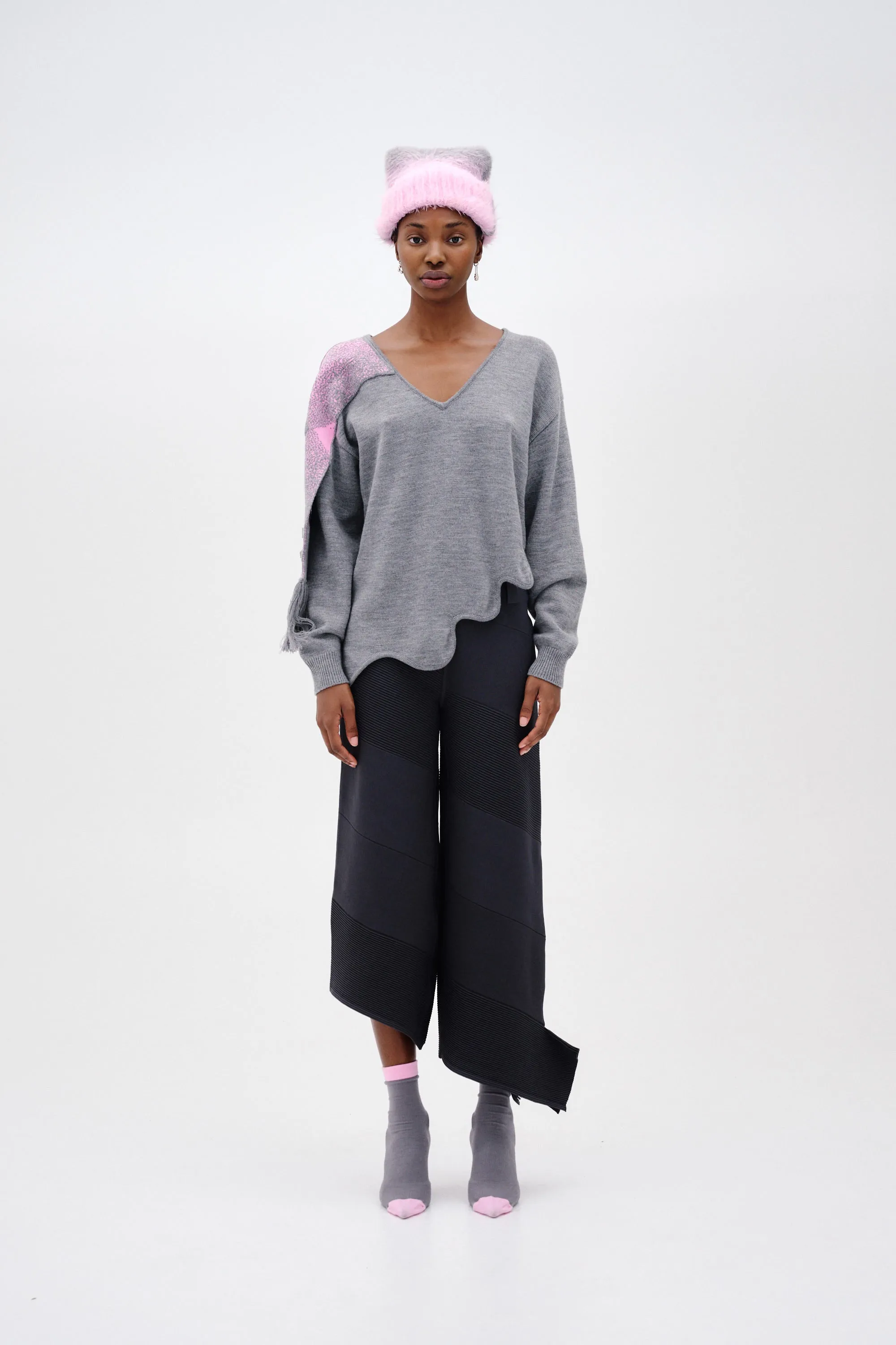 DOLLY WAVY MERINO WOOL PULLOVER LowProfile Zipper