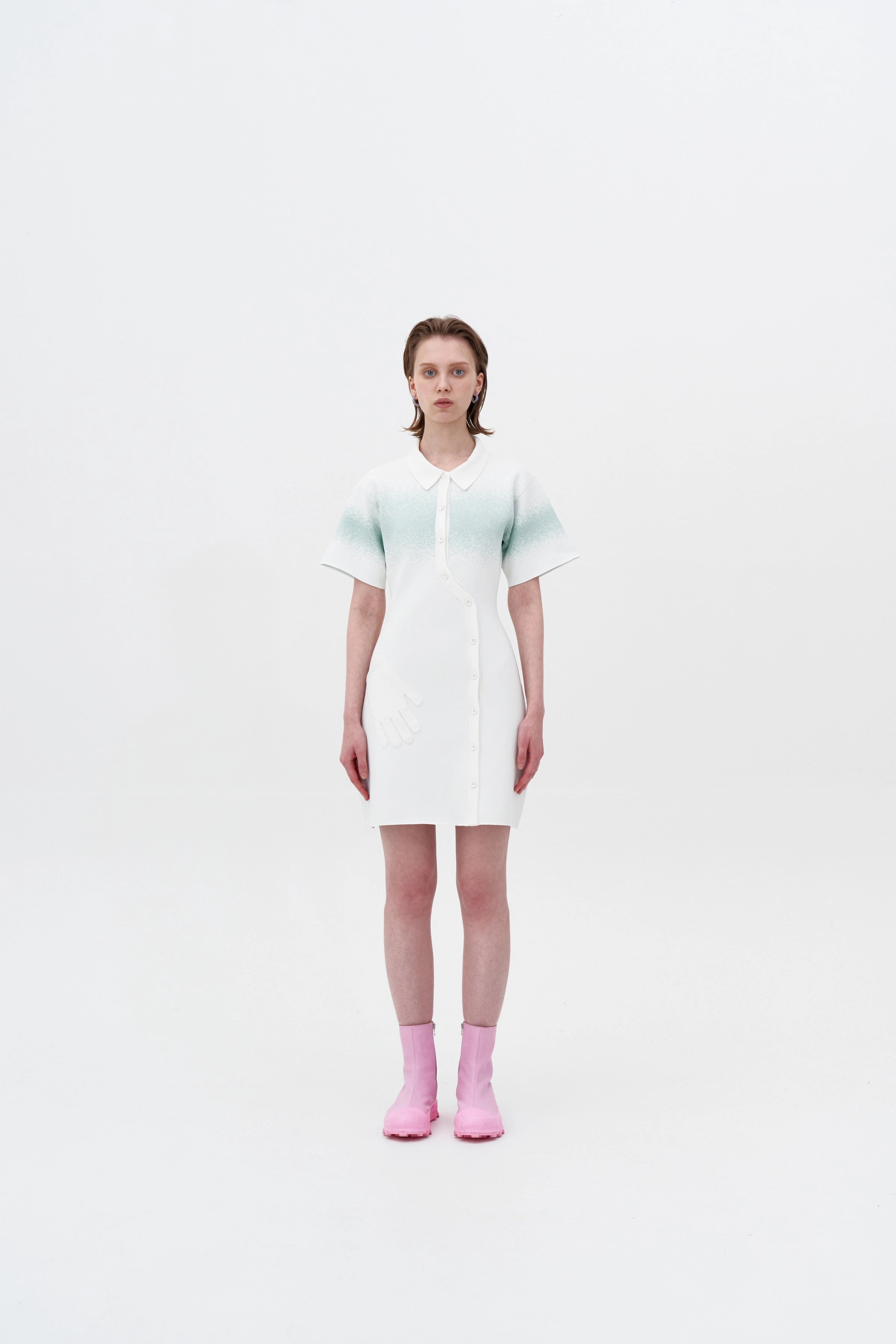 PHOEBE "SPRAY PAINTED" POLO DRESS Subtle Motion