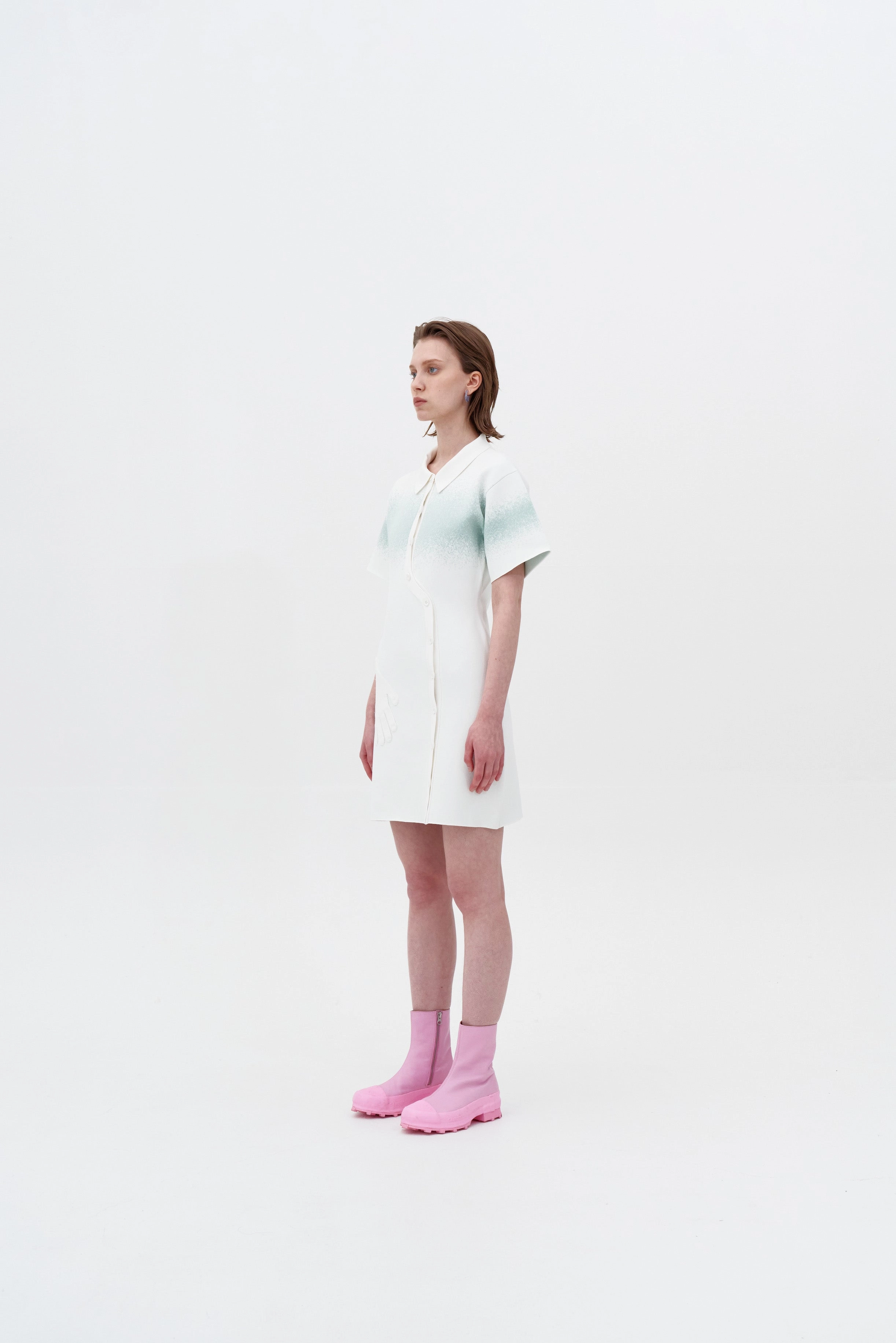 Flower Grace PHOEBE "SPRAY PAINTED" POLO DRESS