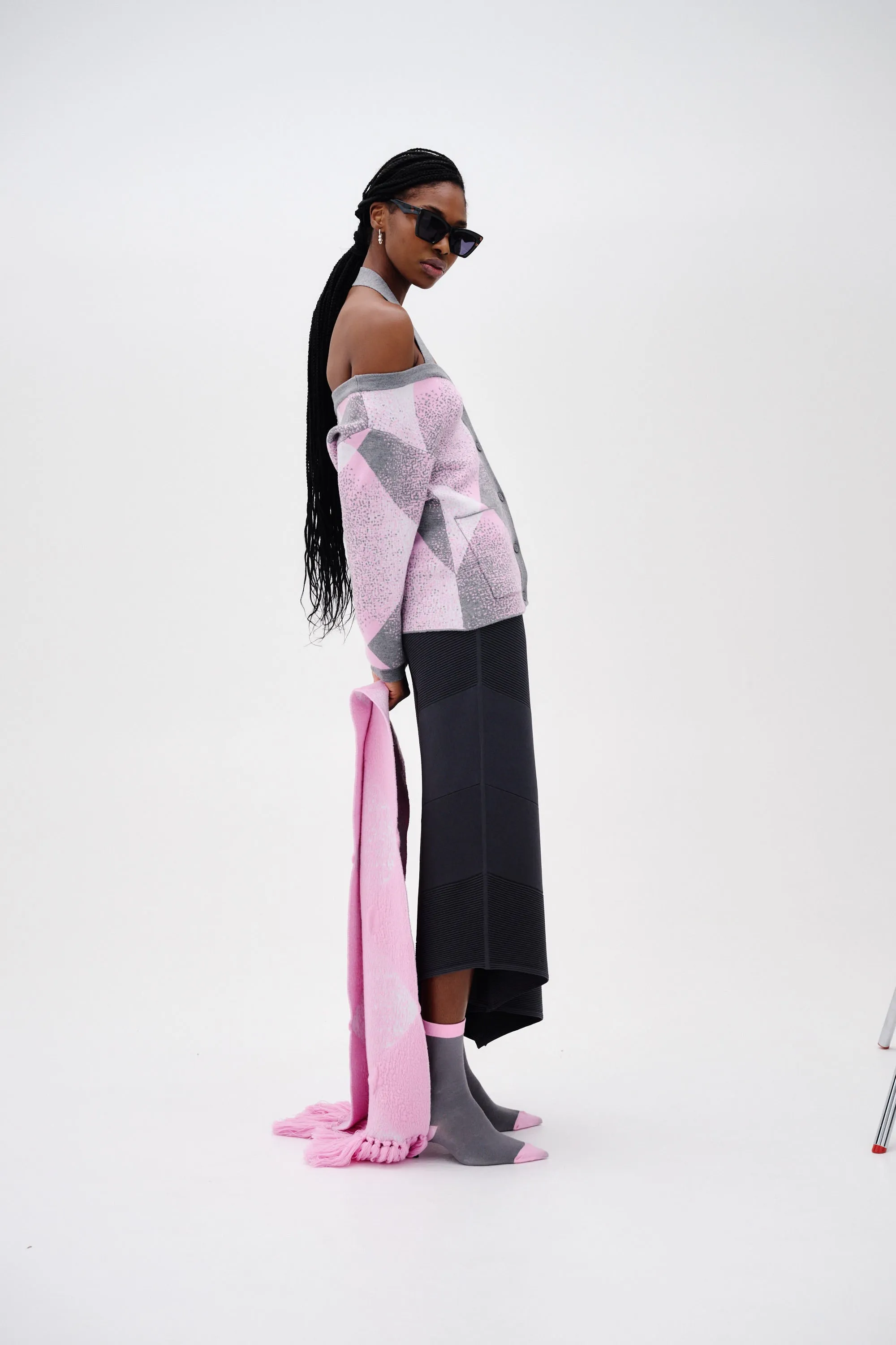 NIRO DROP SHOULDER MERINO WOOL CARDIGAN Reinforced Shoulder Seams Bound Seam Finish