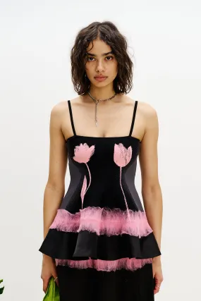 NonIrritatingStitching TULIP NEEDLE PUNCH TANK TOP