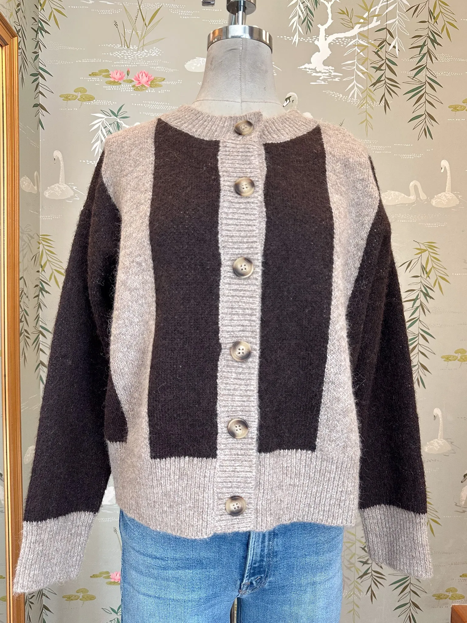 Harper Striped Cardigan Knitted Layer