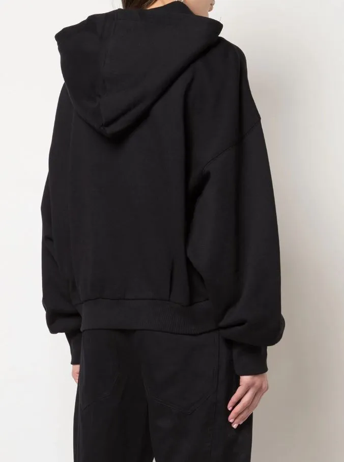 Stretchable Cuffs Fit Wear SIGNATURE CAPE HOODIE BLACK