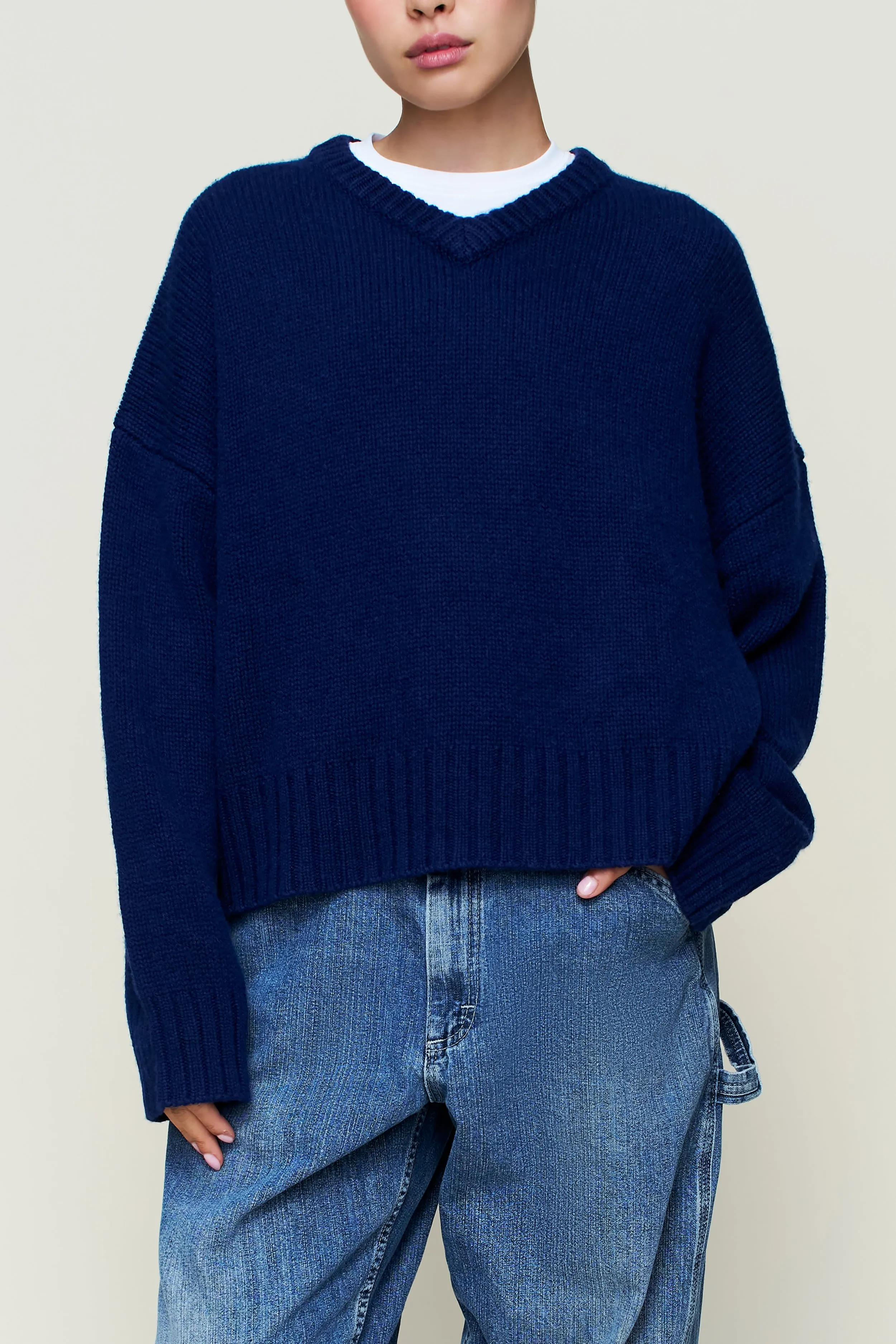 Joni Cashmere V-Neck Jumper Chill Mode Wrinkle Free Material