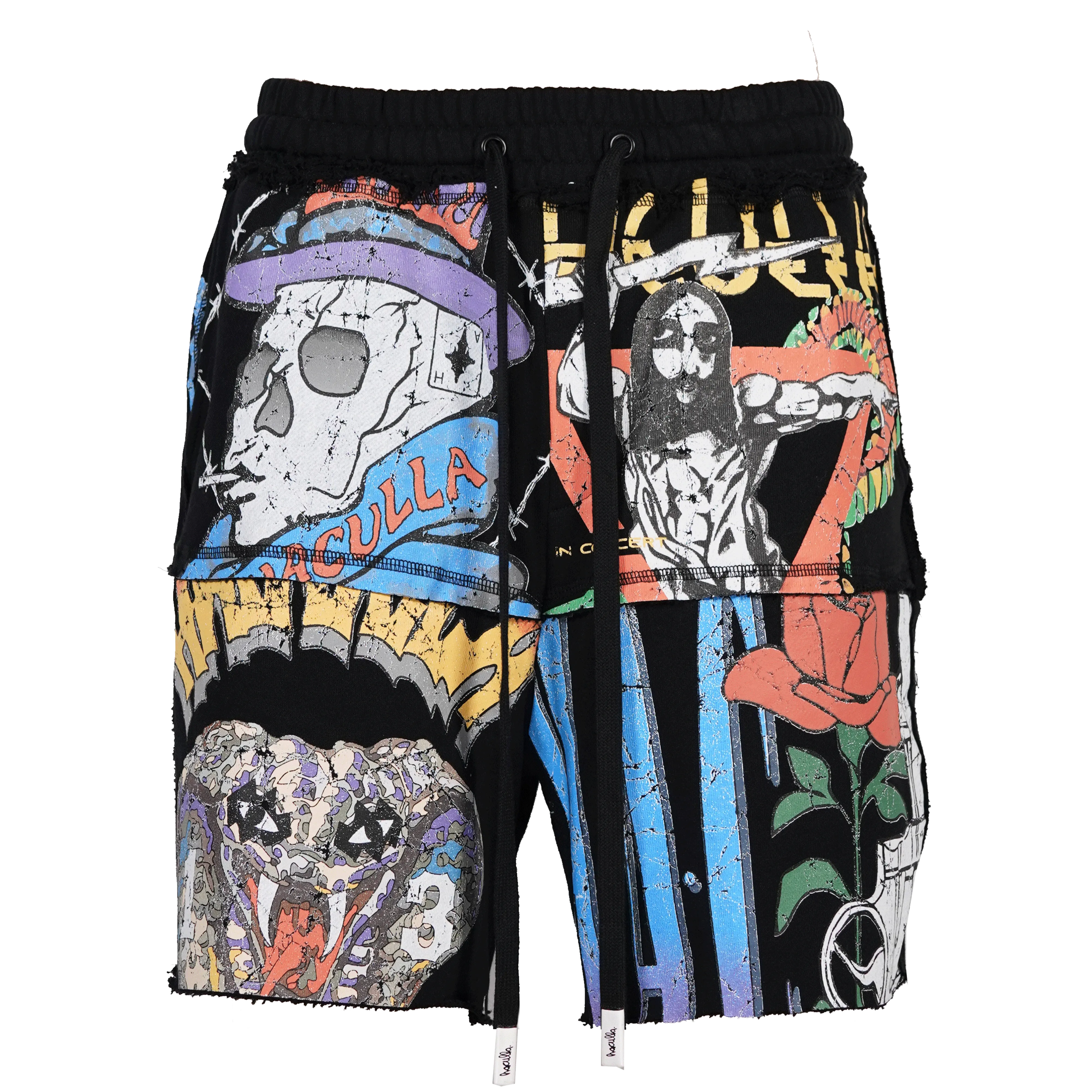 Comfortable Style Hypoallergenic Lining CROWN ROYALE CUT-UP KNIT SHORTS