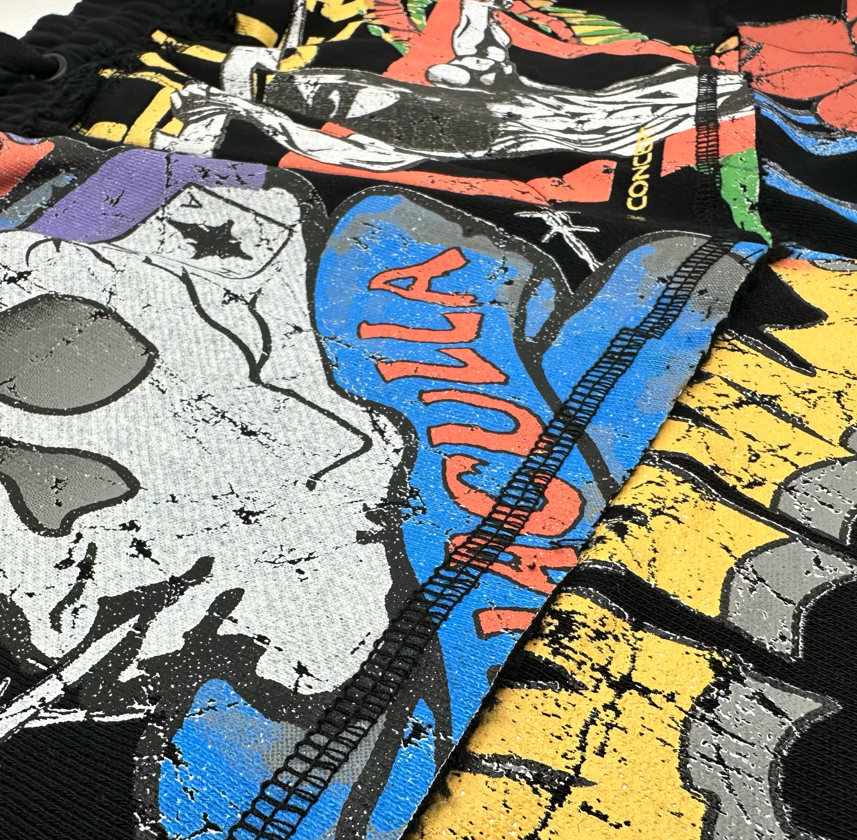 CROWN ROYALE CUT-UP KNIT SHORTS Flexible Waist