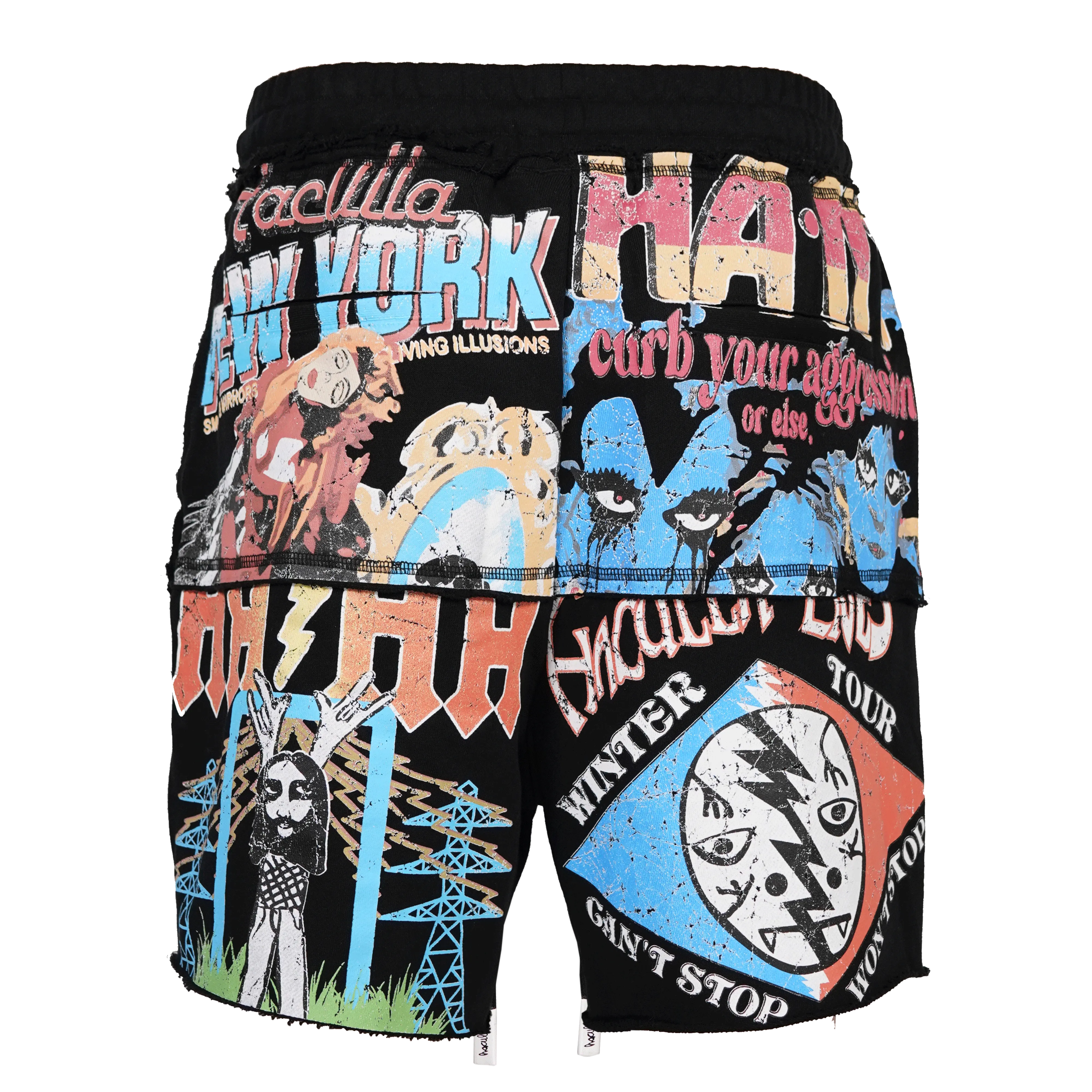 polo shirt AntiStaticCoating CROWN ROYALE CUT-UP KNIT SHORTS