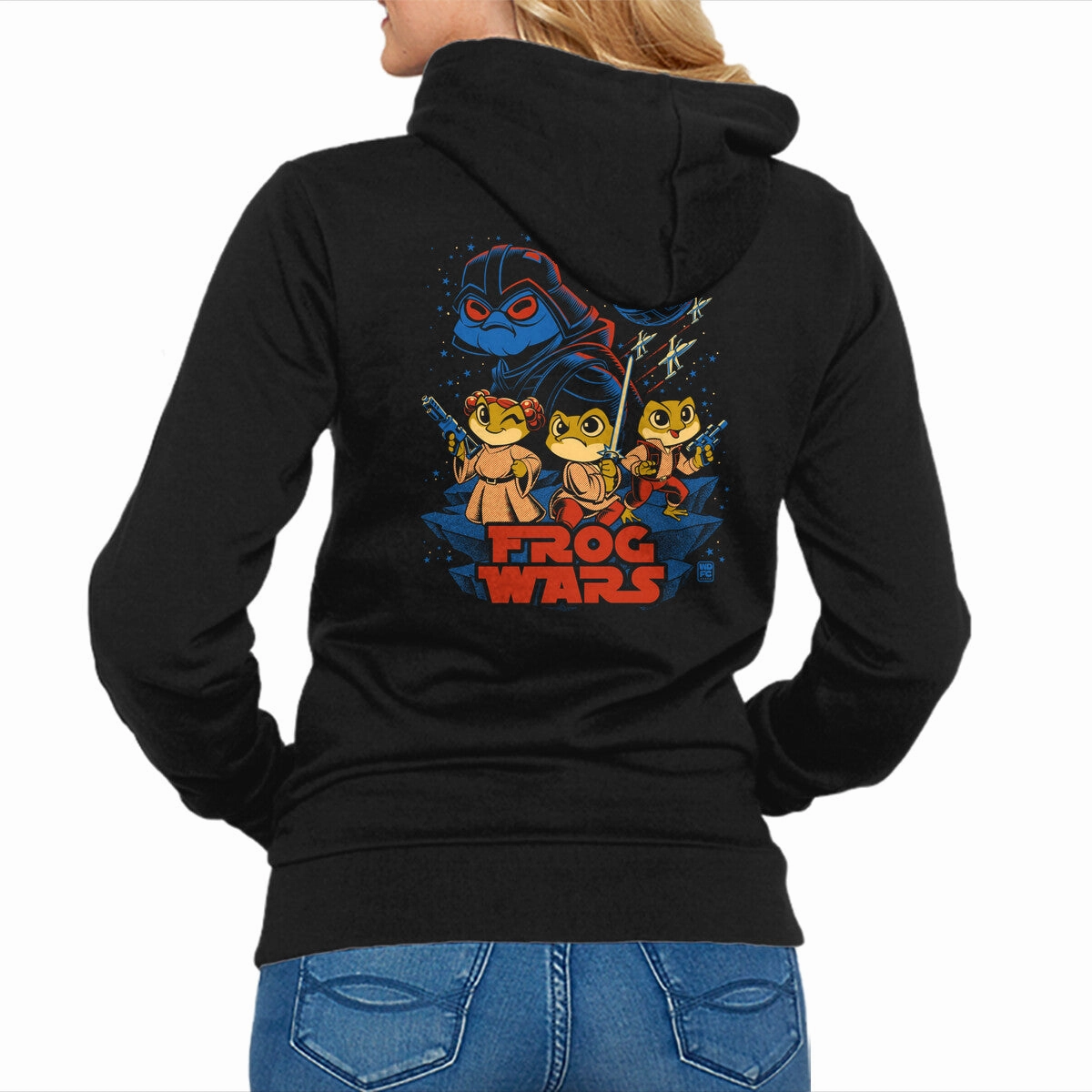 Versatile Outfit Fashionable Hoodie Frog Wars