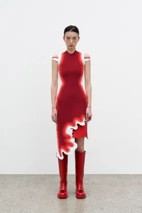 AntiStaticMaterial BROOKLYN WAVY ASYMMETRIC DRESS