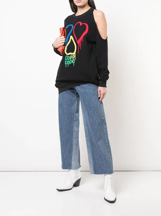 Deer like CUT OUT SWEATSHIRT