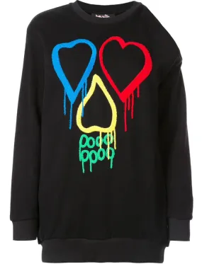 Adjustable features CUT OUT SWEATSHIRT