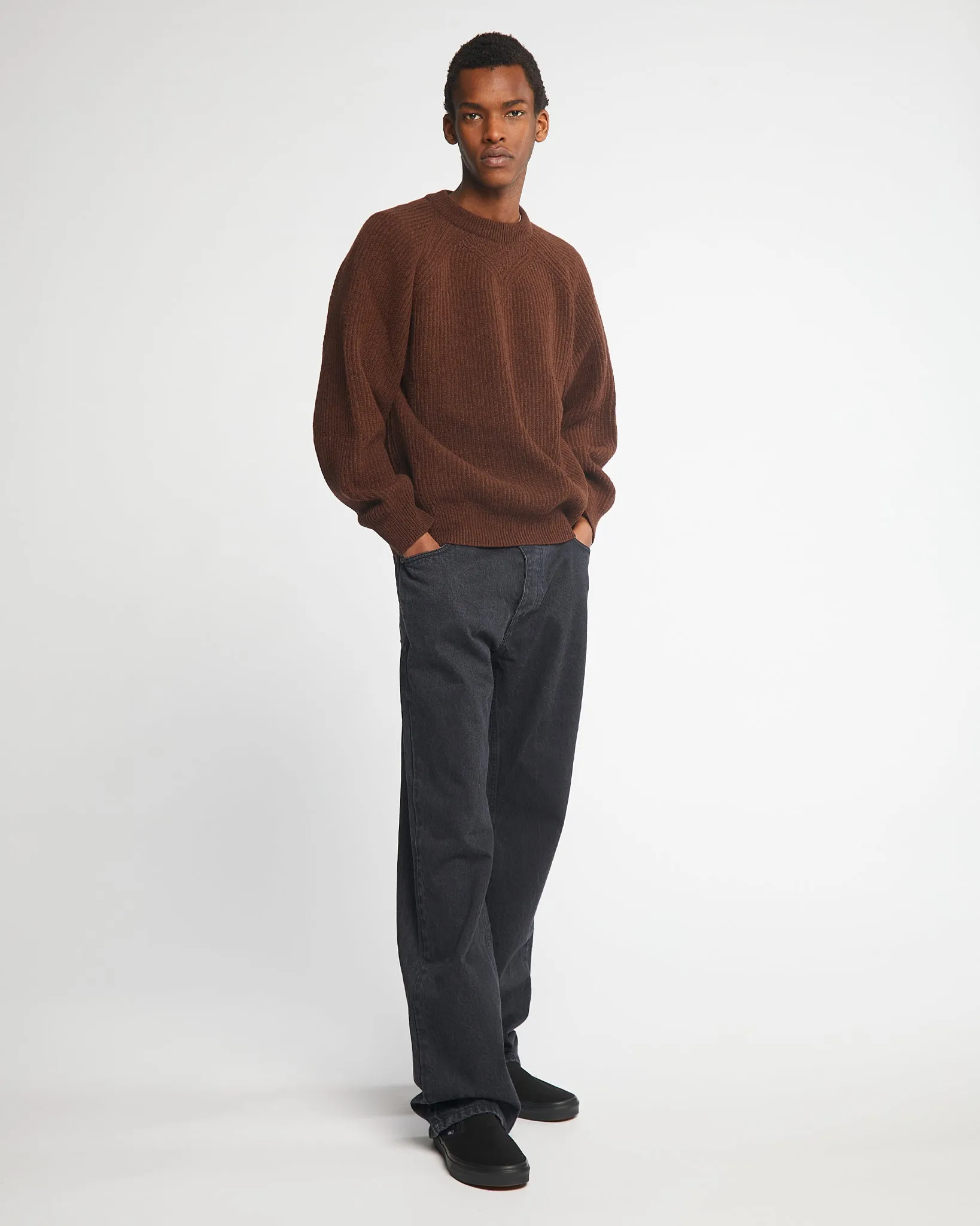 D66 Baggy Fit Catch Faded Black Laser Cut Perforations