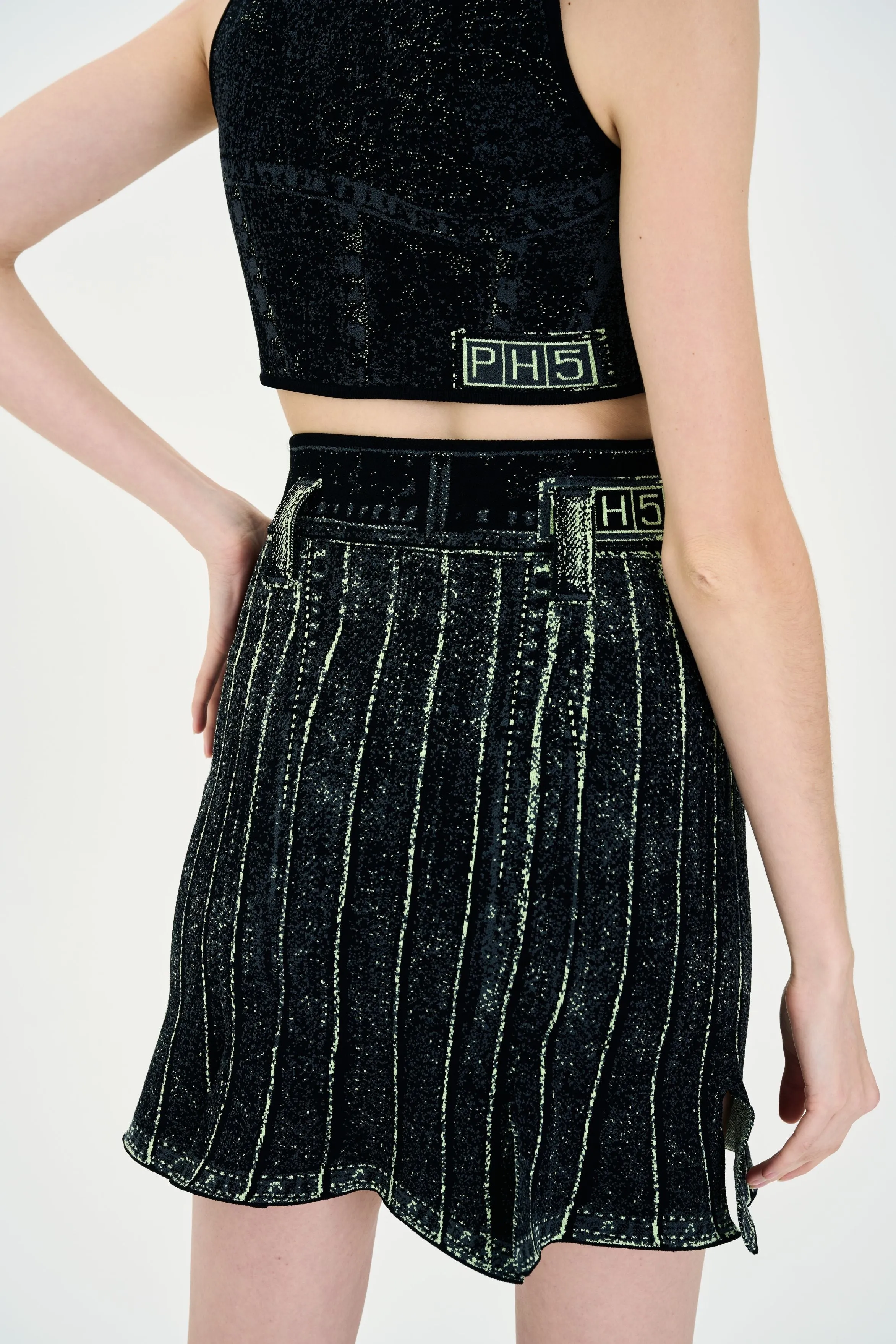 ReinforcedKnees AntiSnagZippers DAHLIA DENIM PRINT CARWASH SKIRT