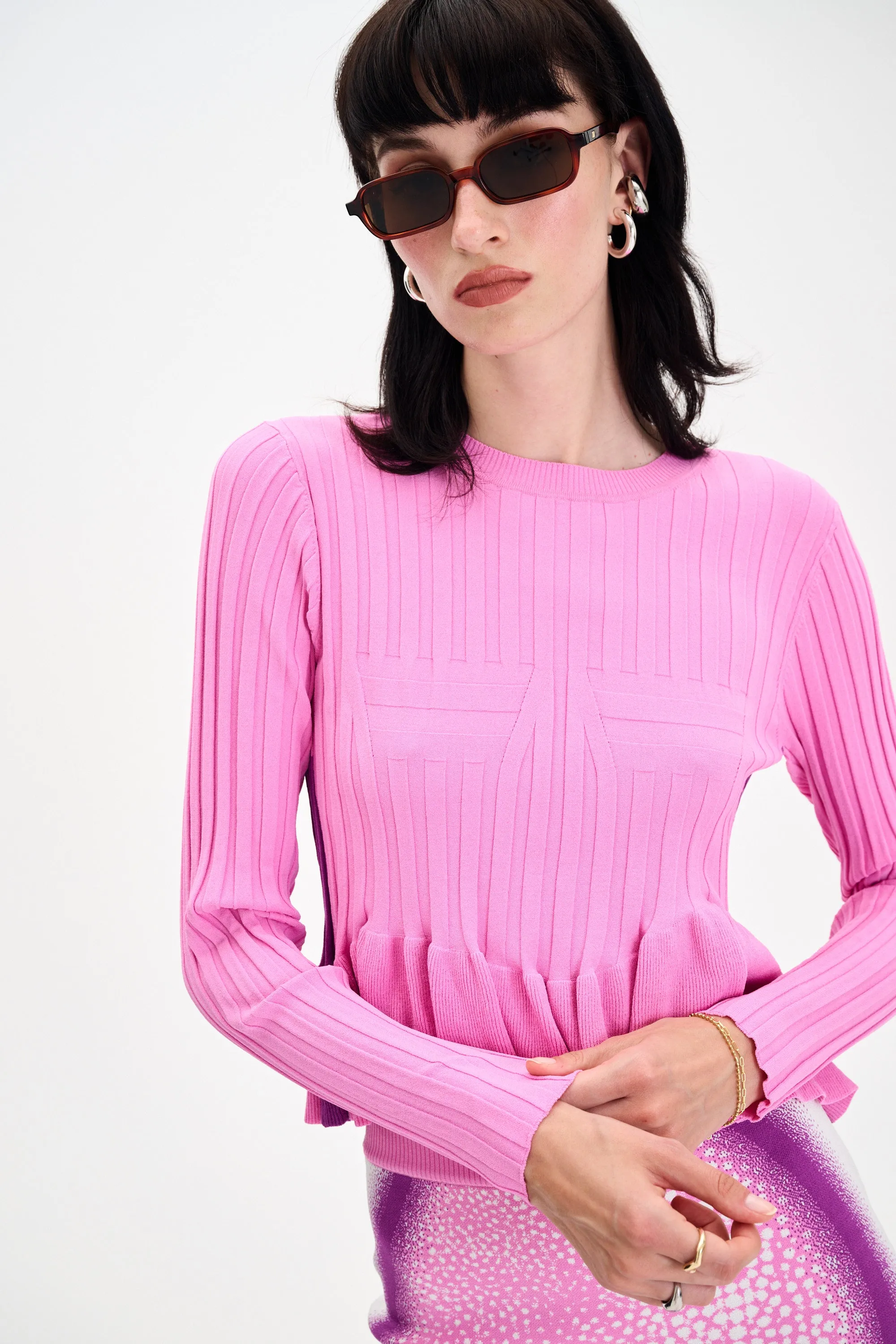 Multipanel Construction Eco friendly materials DAKOTA LONG SLEEVE PULLOVER